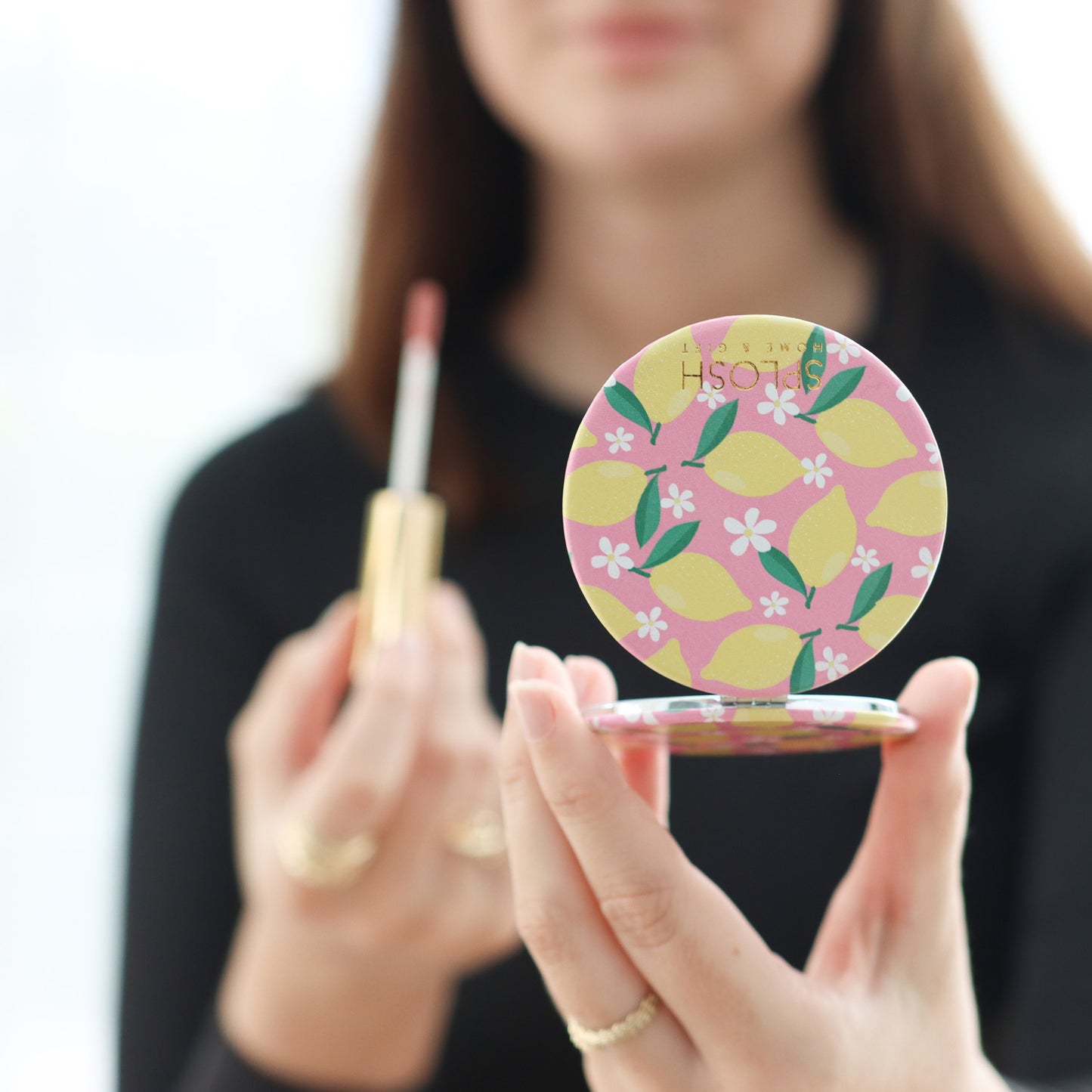 Handbag Accessories Compact Mirror - Lemon