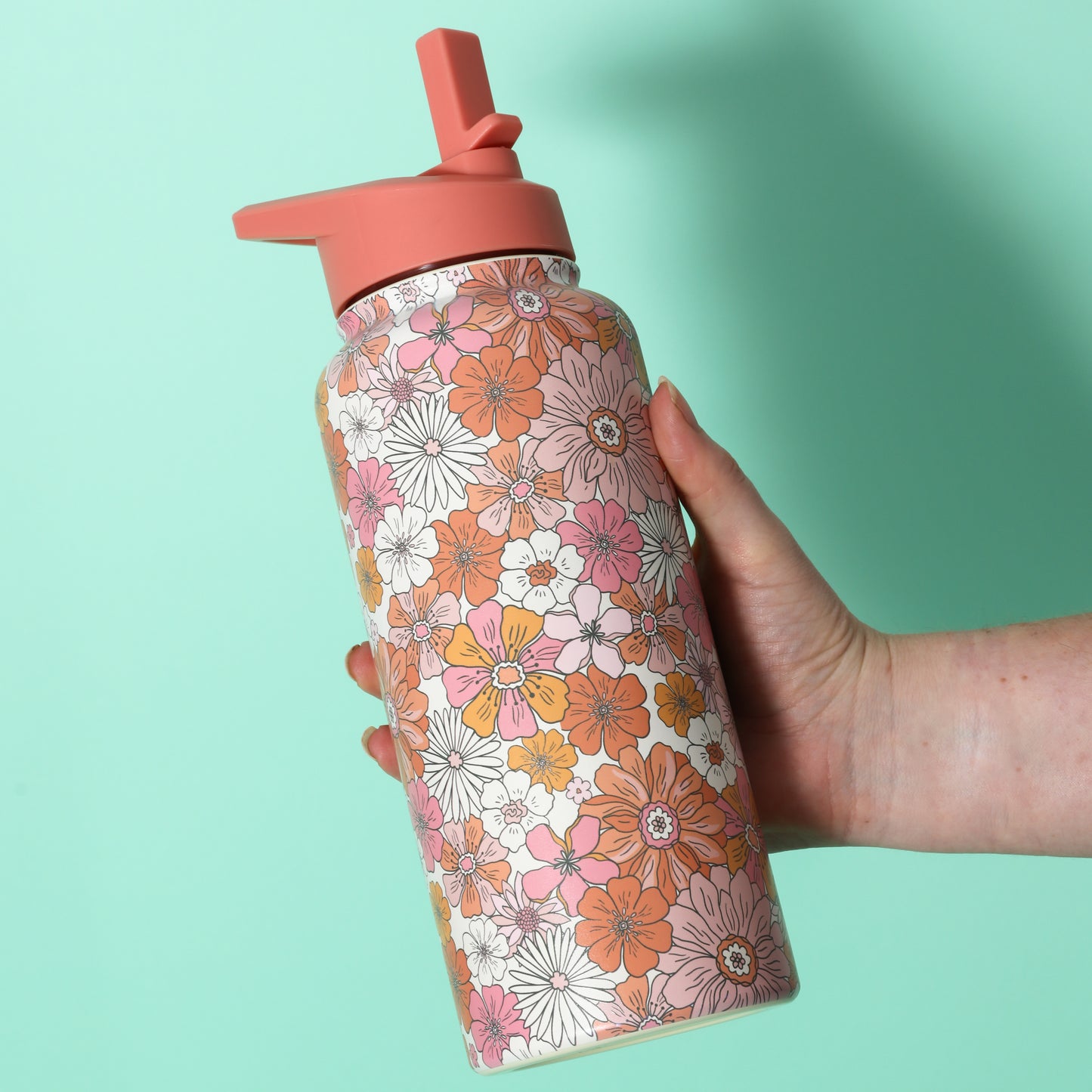 Sip By Splosh Water Bottle - Retro Floral