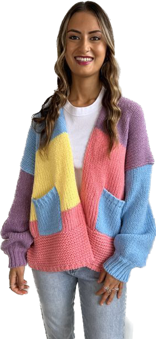 Multi Patch Cardigan