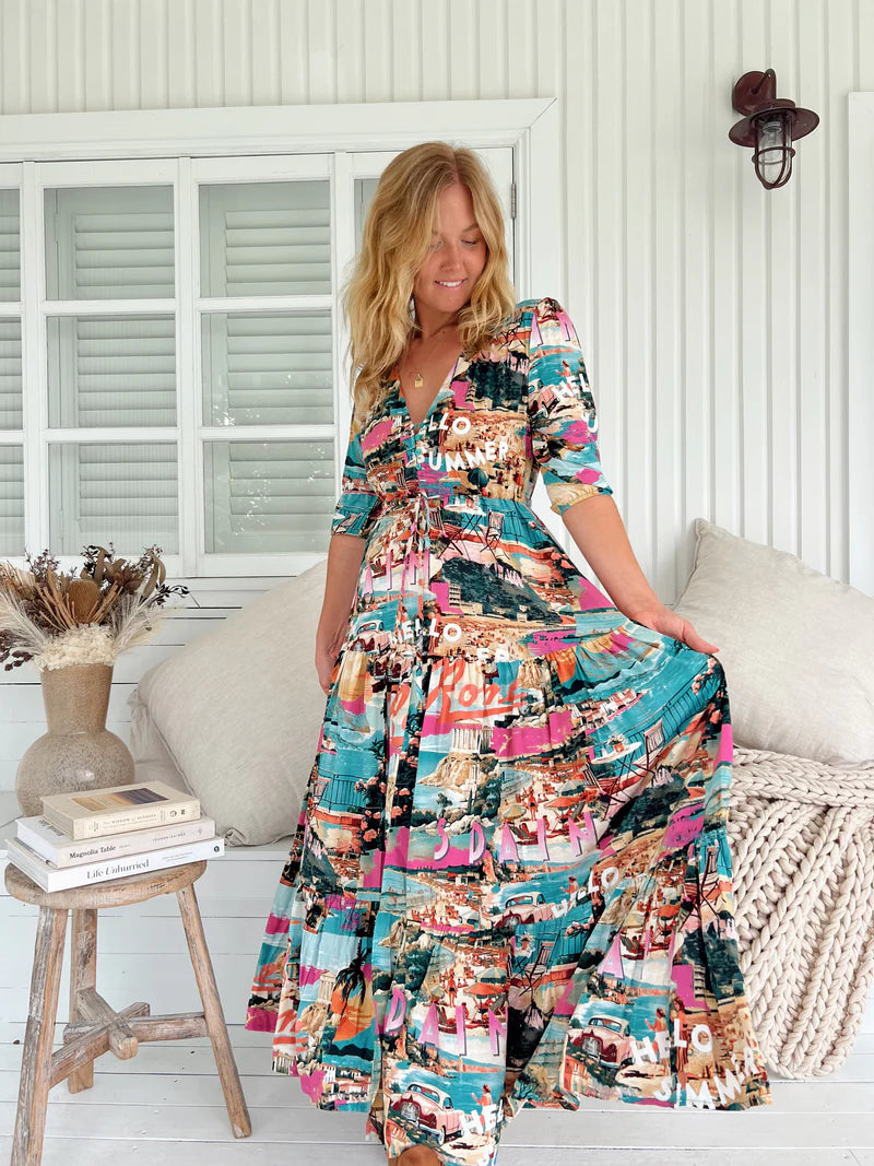 Tessa Maxi Dress - Rome Print