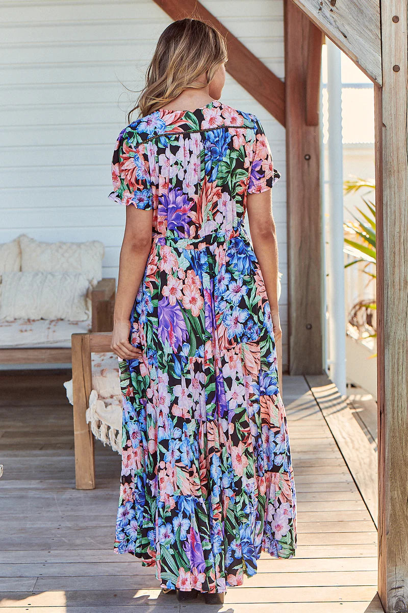 June Maxi Dress - Midnight Tropics