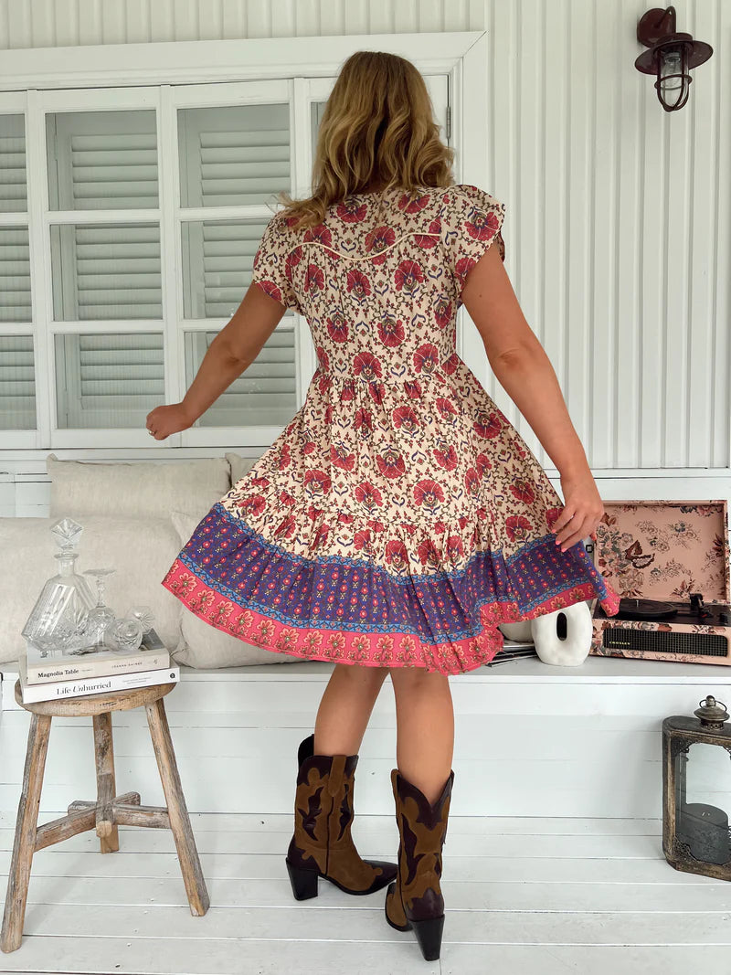 Tracey Mini Dress - Bohemia Print