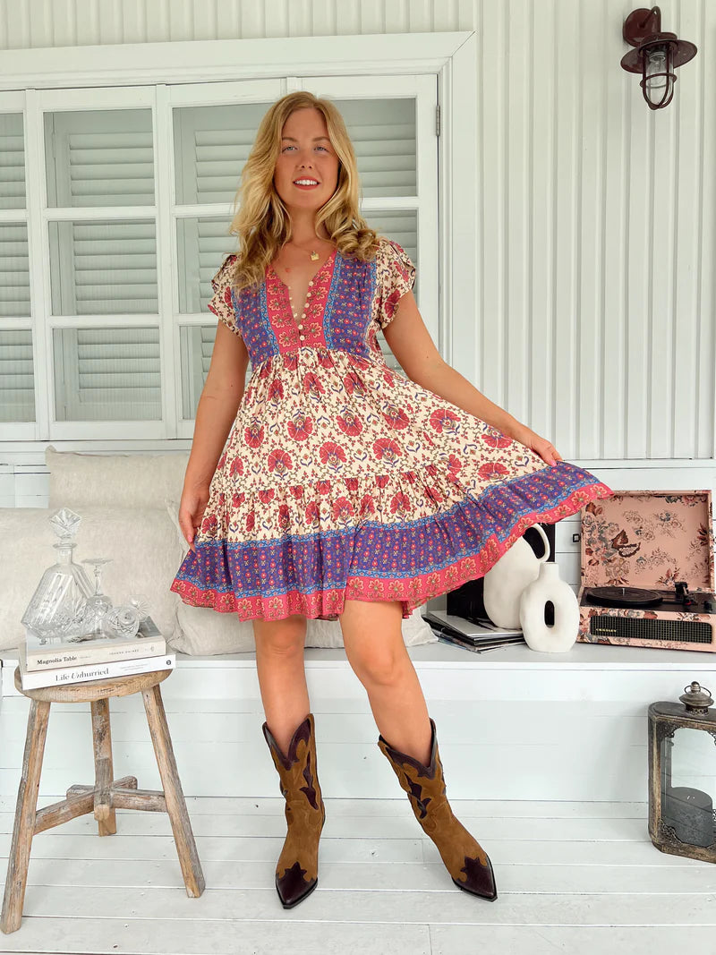 Tracey Mini Dress - Bohemia Print