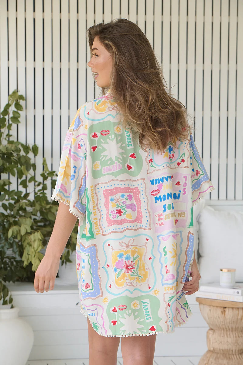 Dustin Shirt Dress - La Mer Print
