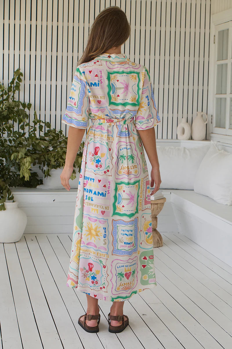 Pepper Midi Dress - La Mer Print