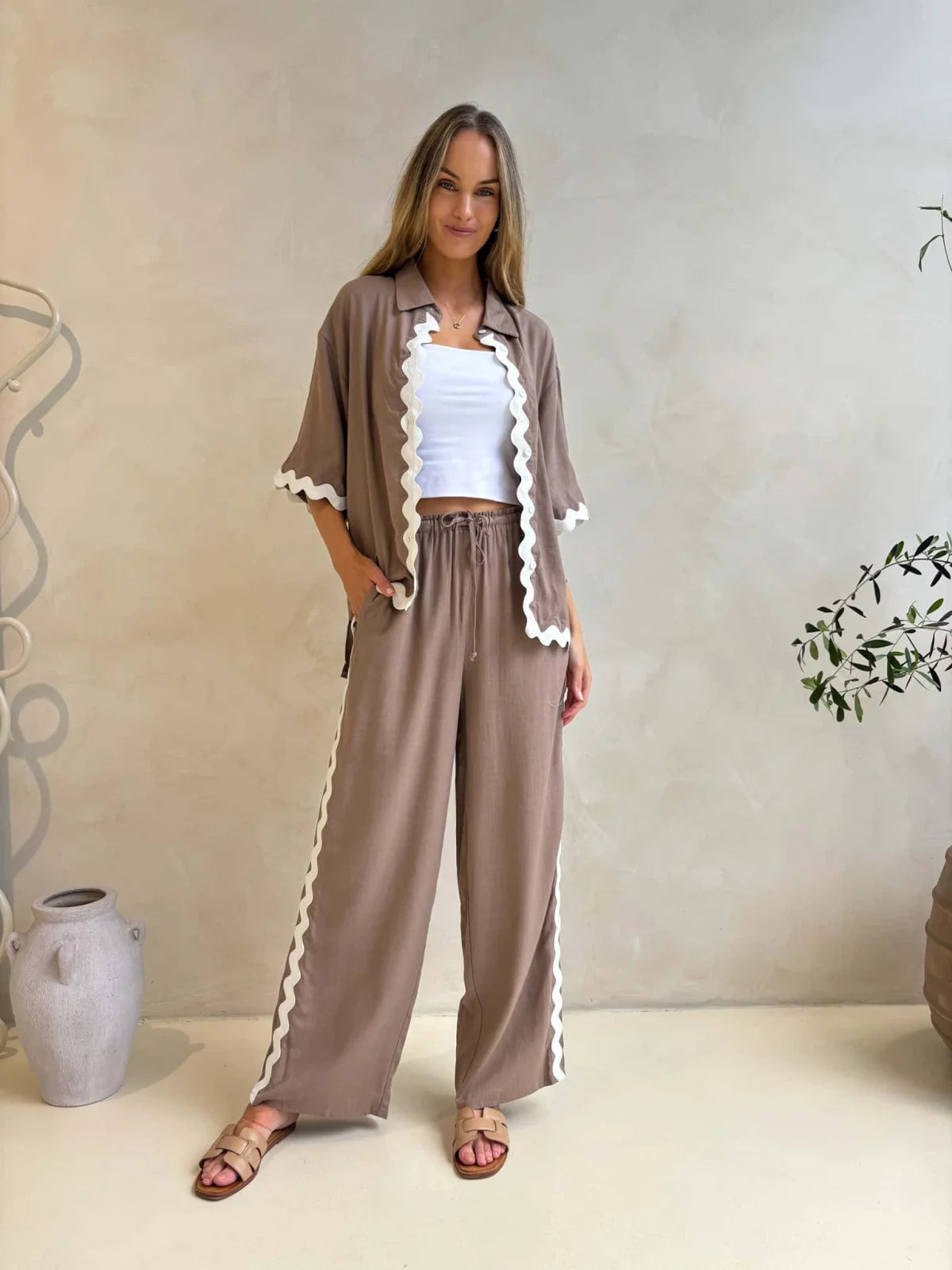 Tenea Button Up Top