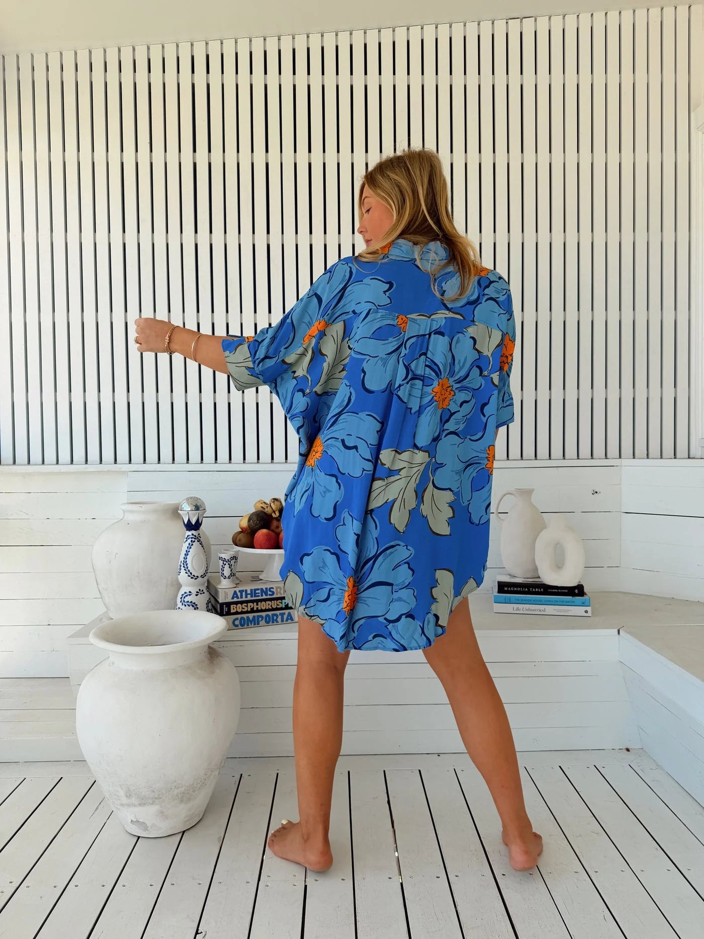 River Shirt - Blue Bell Print