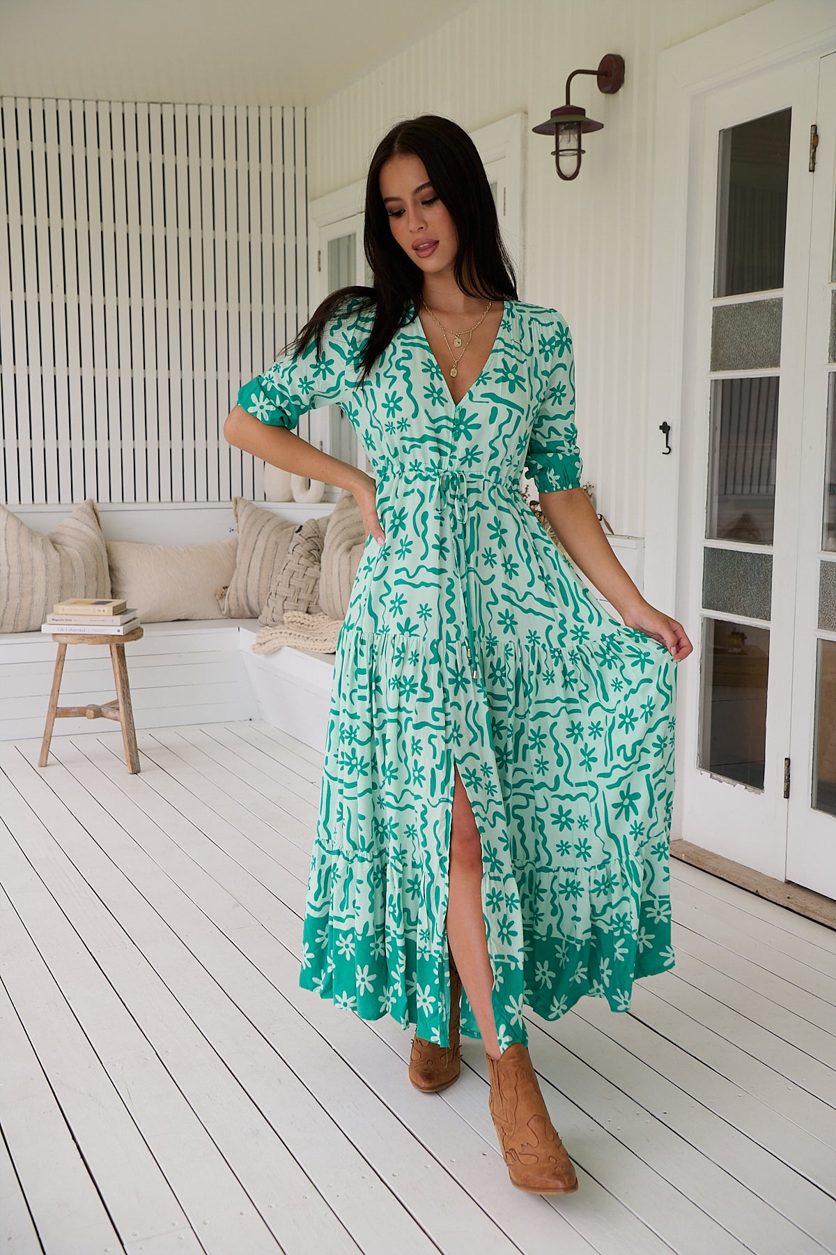 Tessa Maxi Dress - Mint Spritz