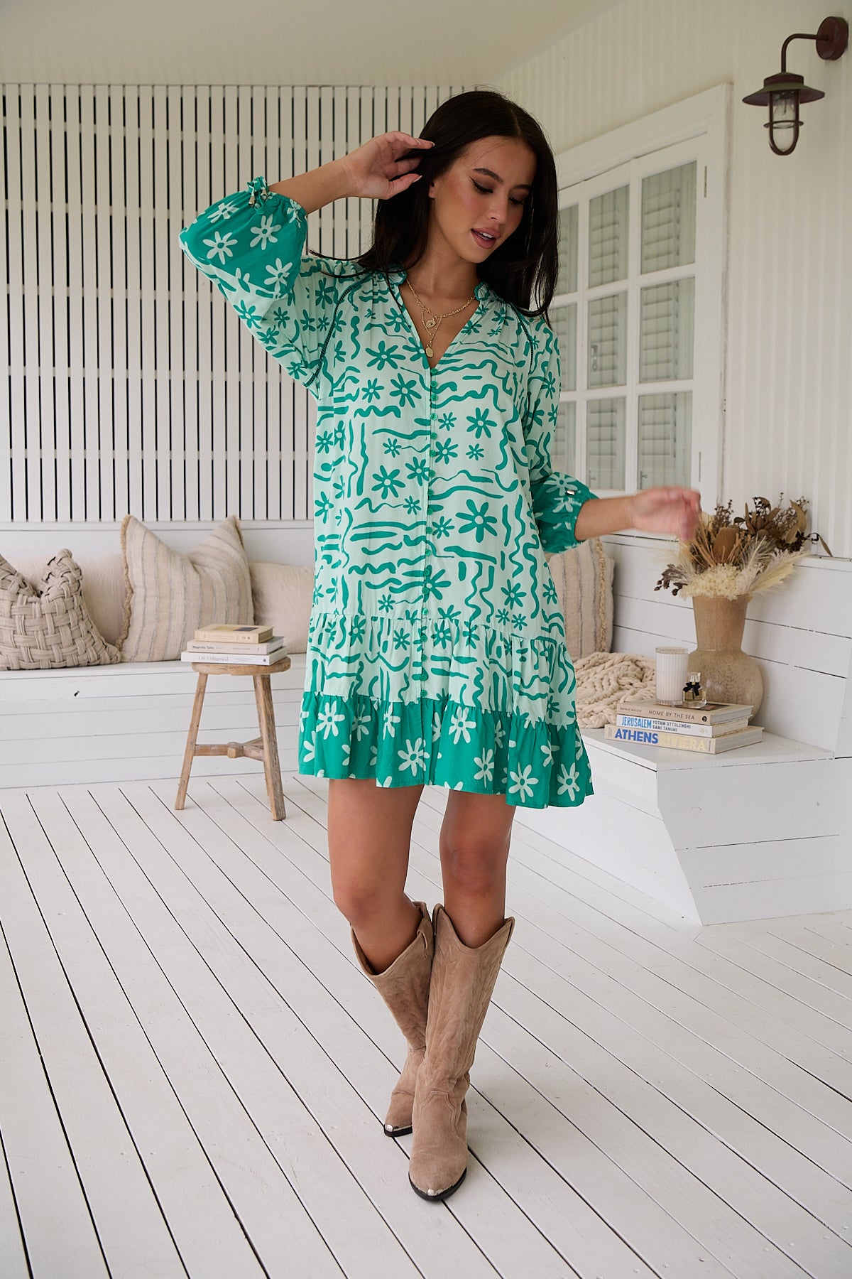 Inka Mini Dress - Mint Spritz