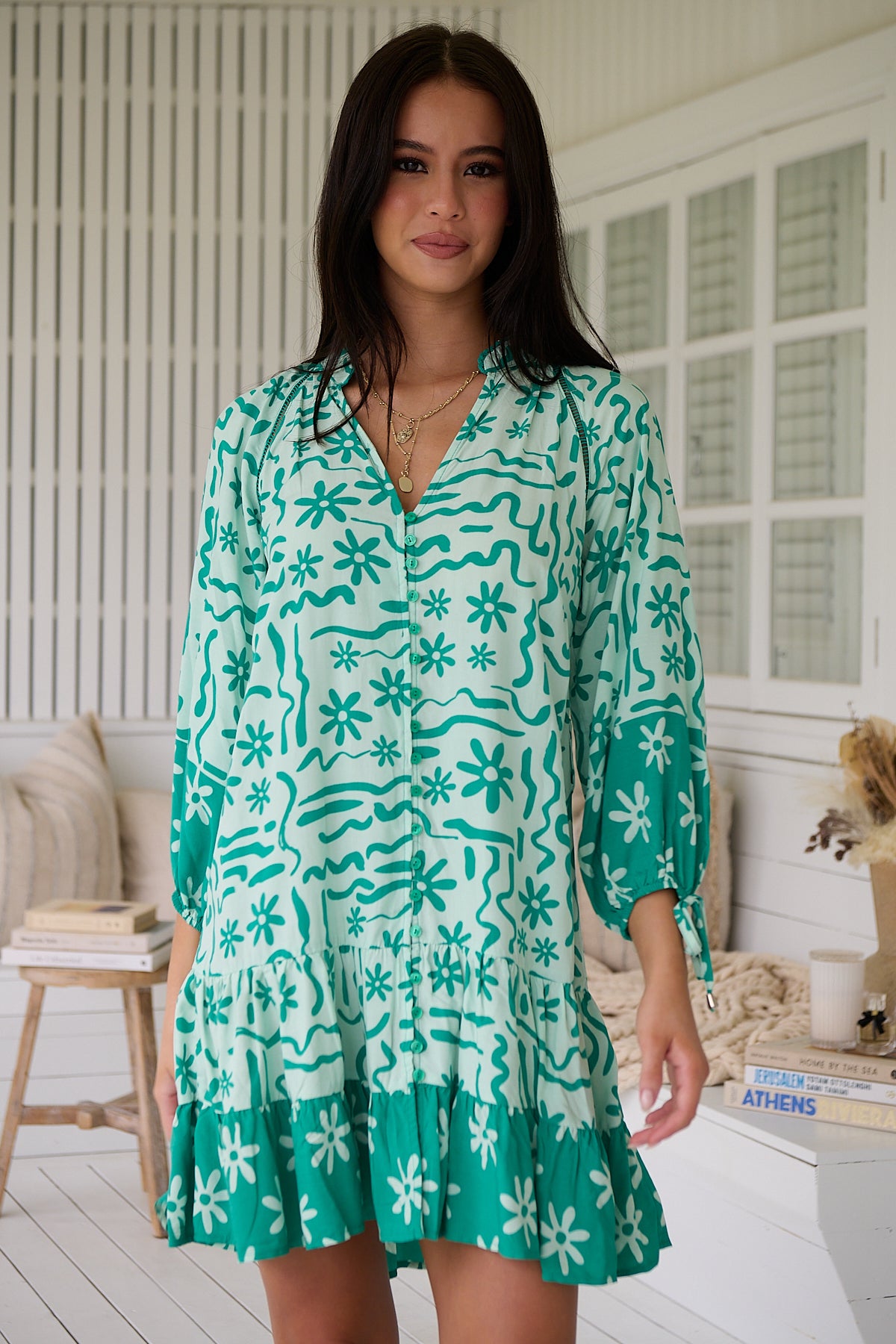 Inka Mini Dress - Mint Spritz