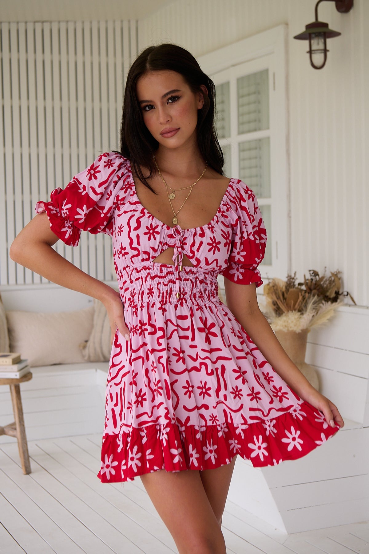 Rini Mini Dress - Strawberry Spritz