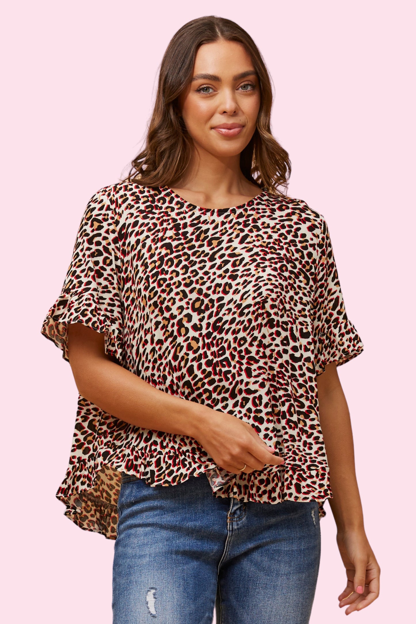 Tania Frill Top - Red