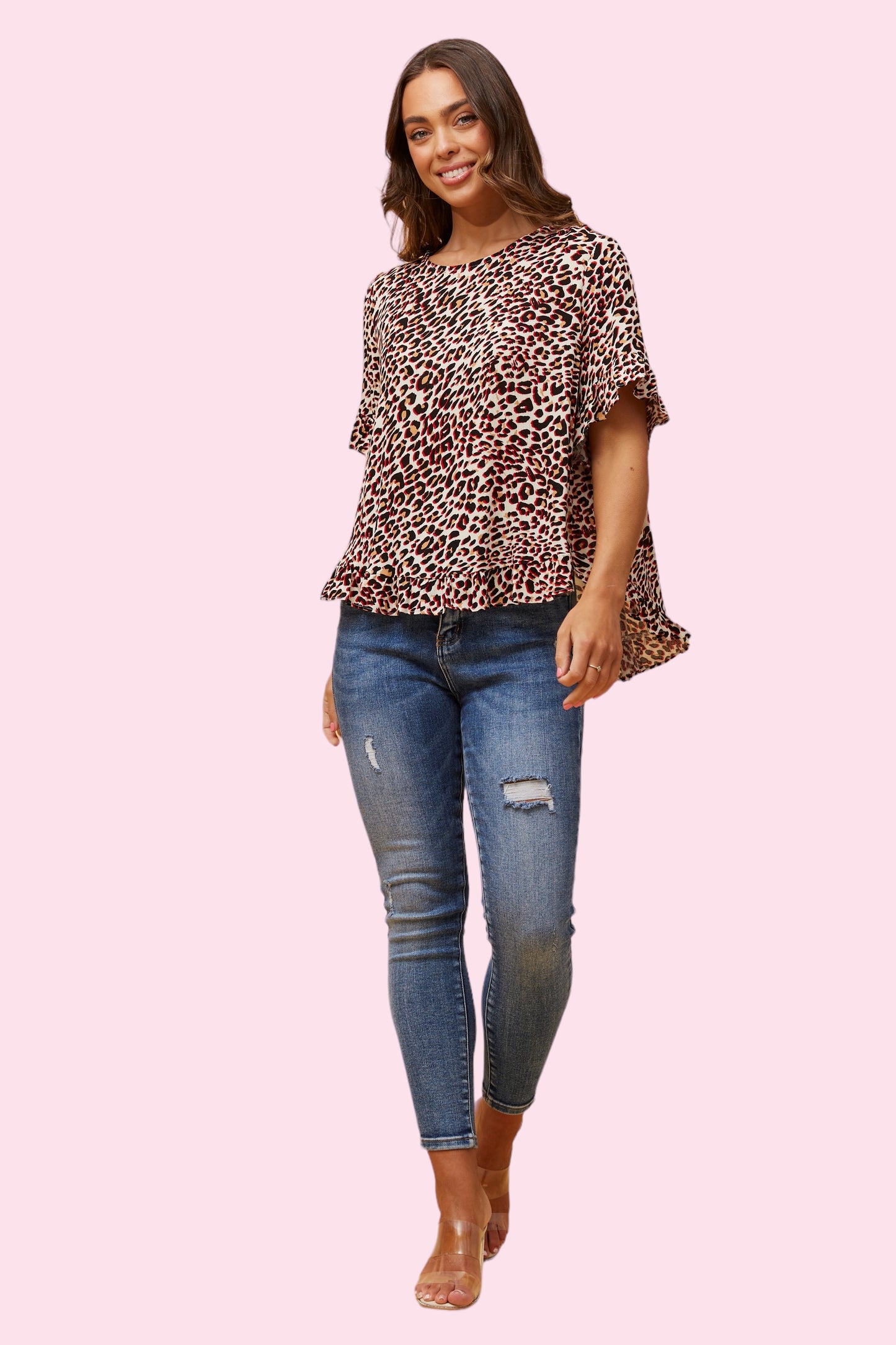 Tania Frill Top - Red