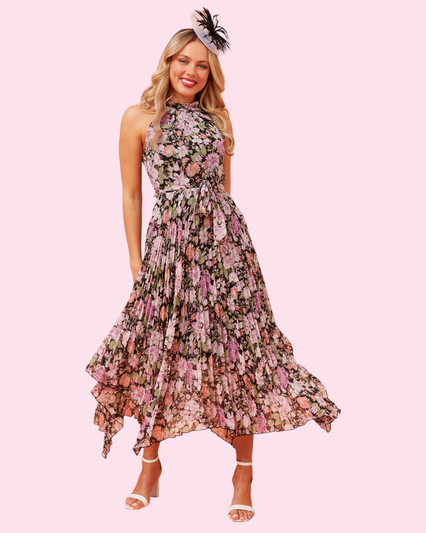Georgie Black Floral Dress