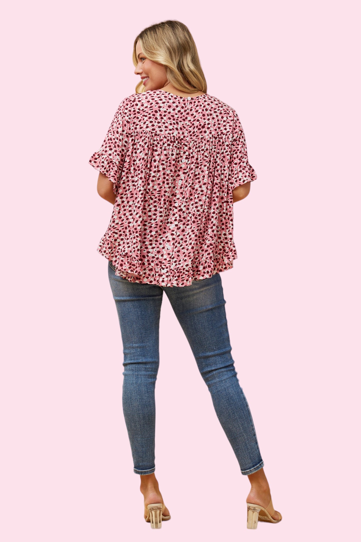 Tania Frill Top - Pink