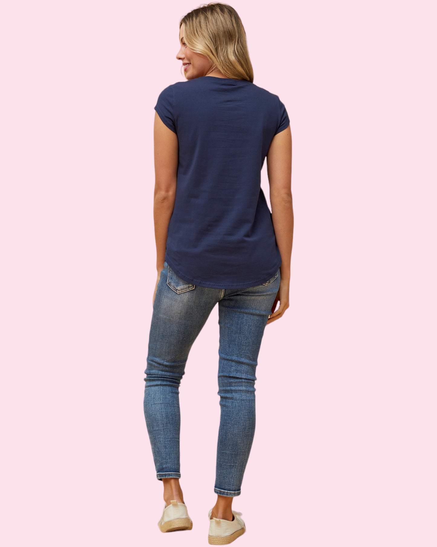 NYC Embroided Tee - Navy