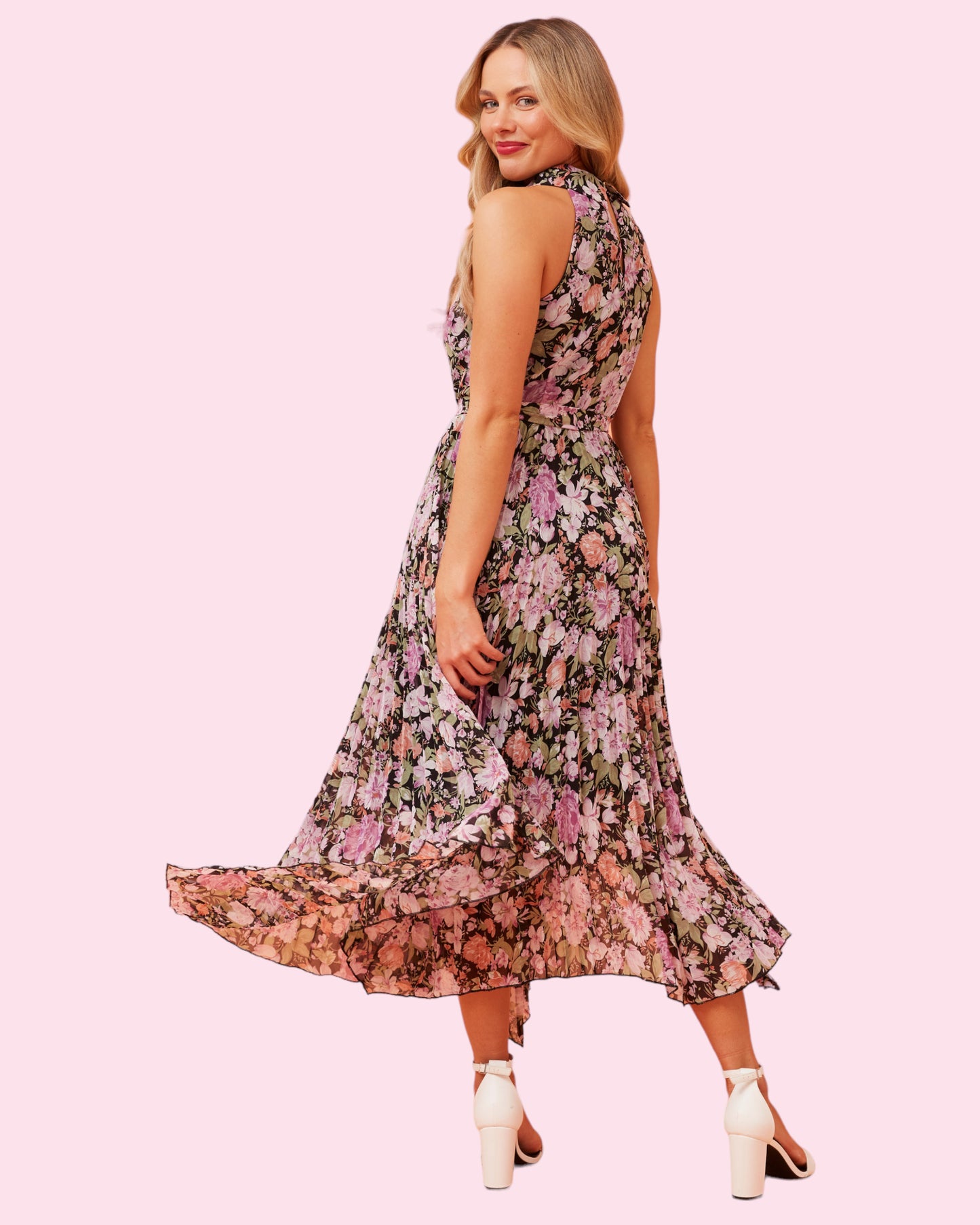 Georgie Black Floral Dress