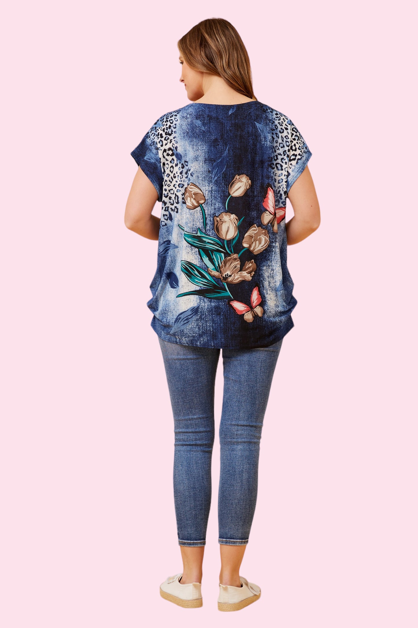 Lina Butterfly Top - Blue
