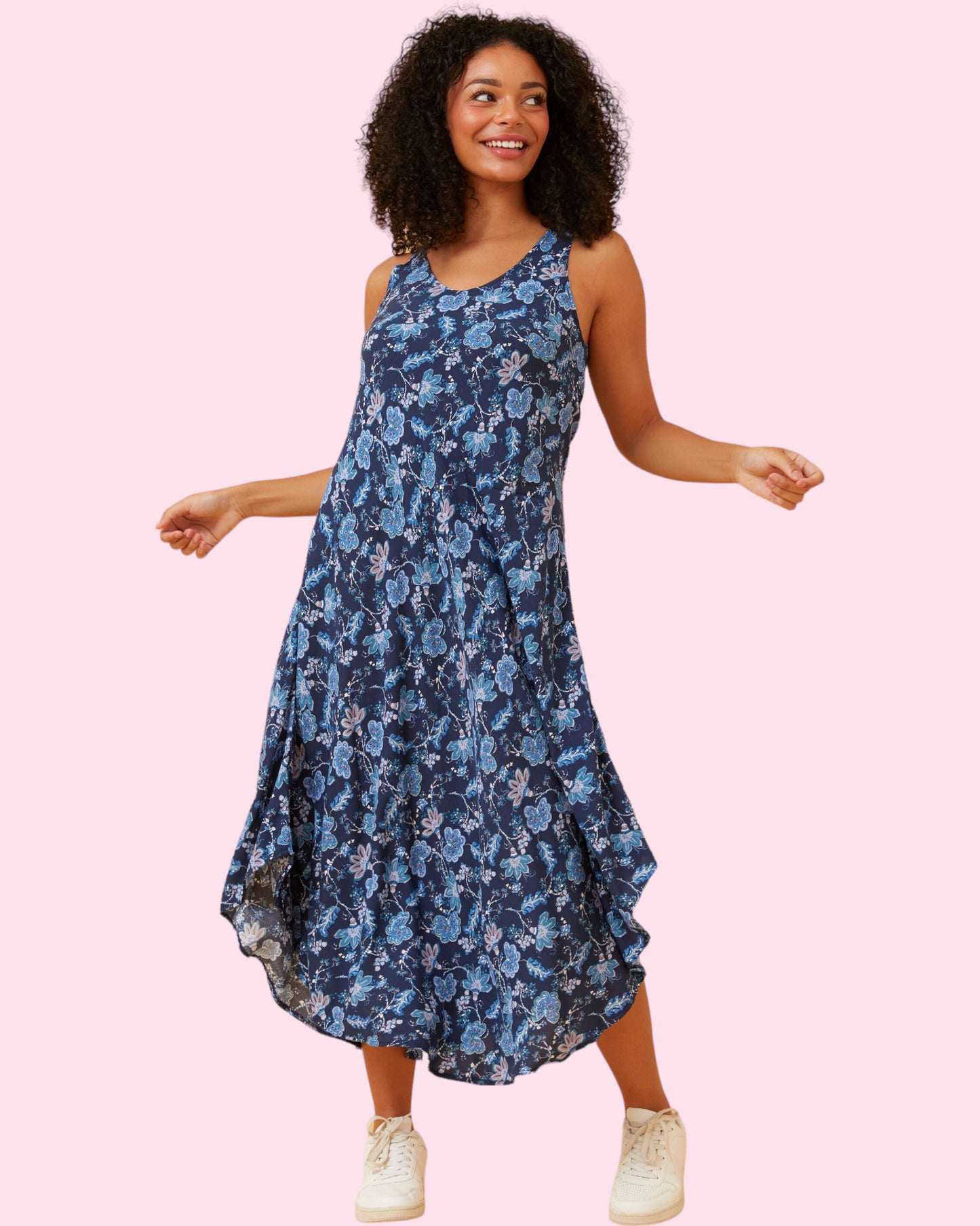 Maya Umbrella Dress - INDIGO
