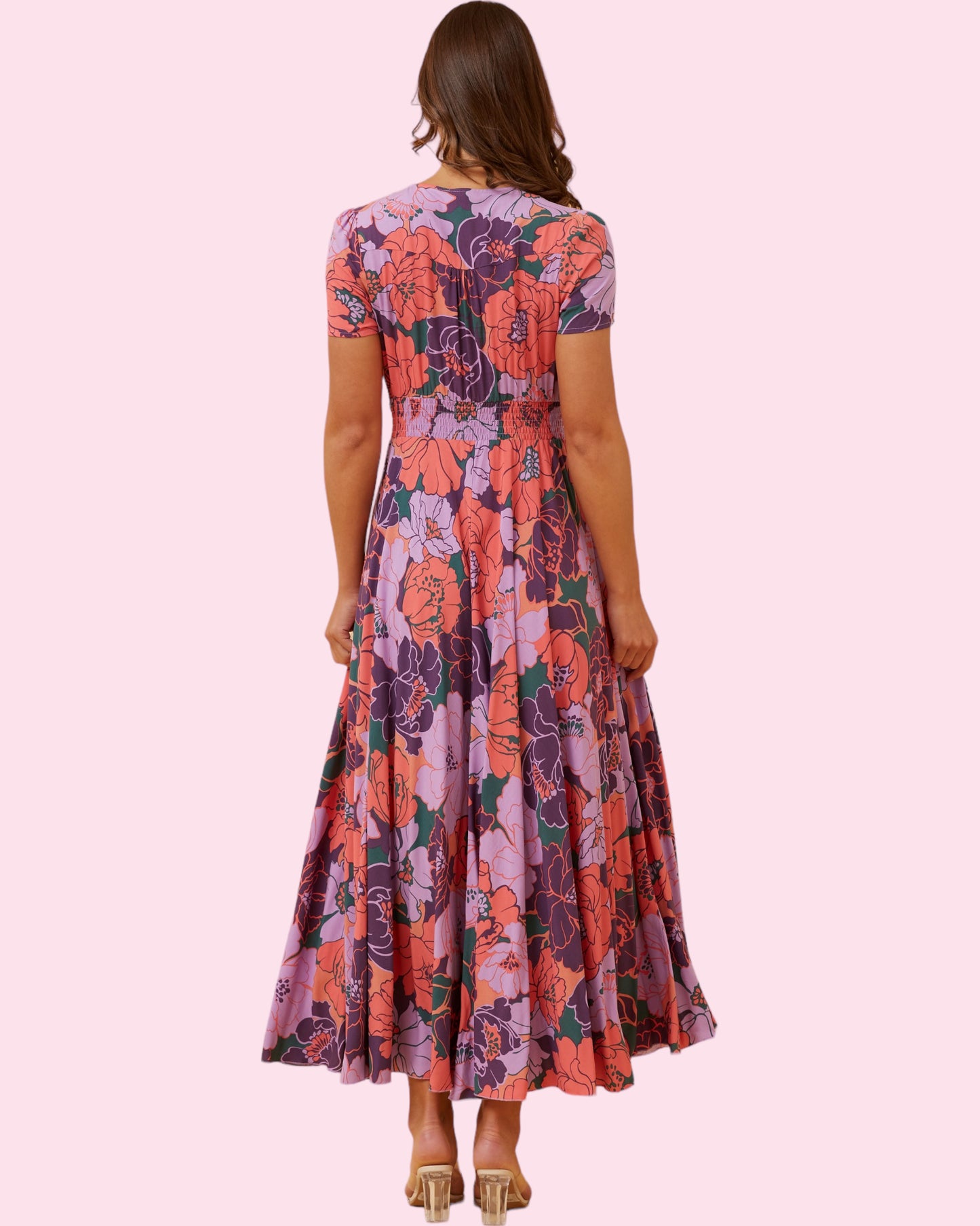 Anna Maxi Dress - Purple Floral