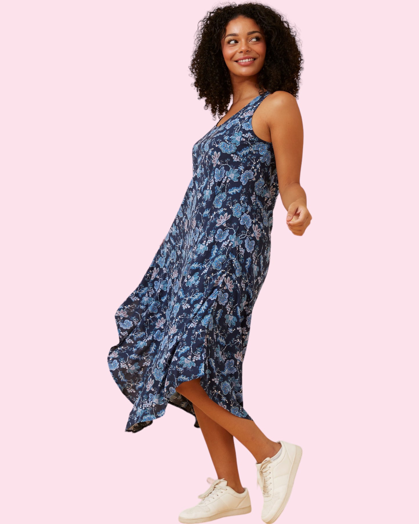 Maya Umbrella Dress - INDIGO