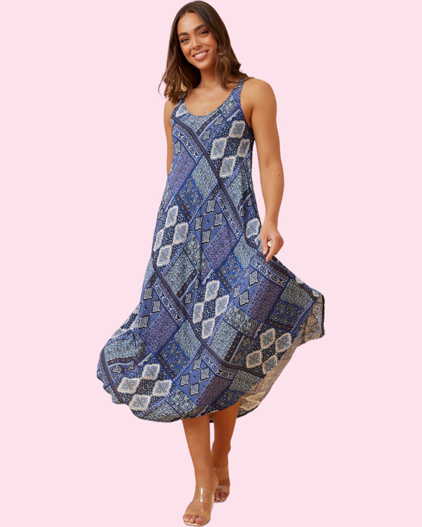 Maya Umbrella Dress - NAVY