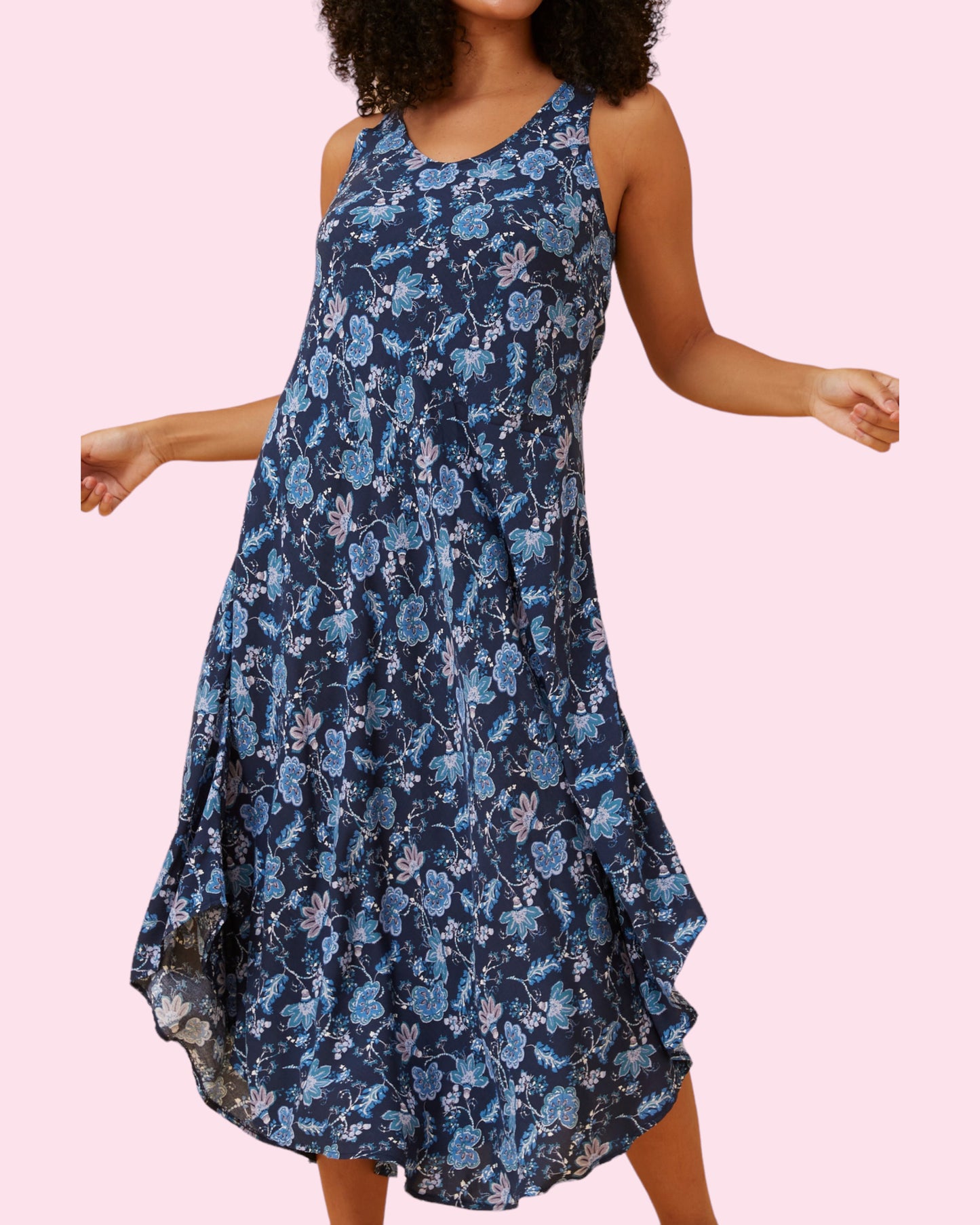 Maya Umbrella Dress - INDIGO