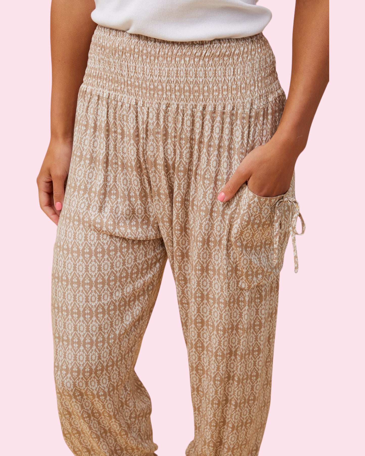 Harem Pant BEIGE PRINT