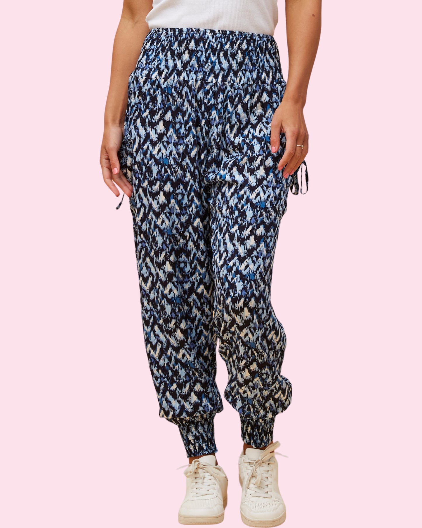 Harem Pant ABSTRACT BLUE PRINT