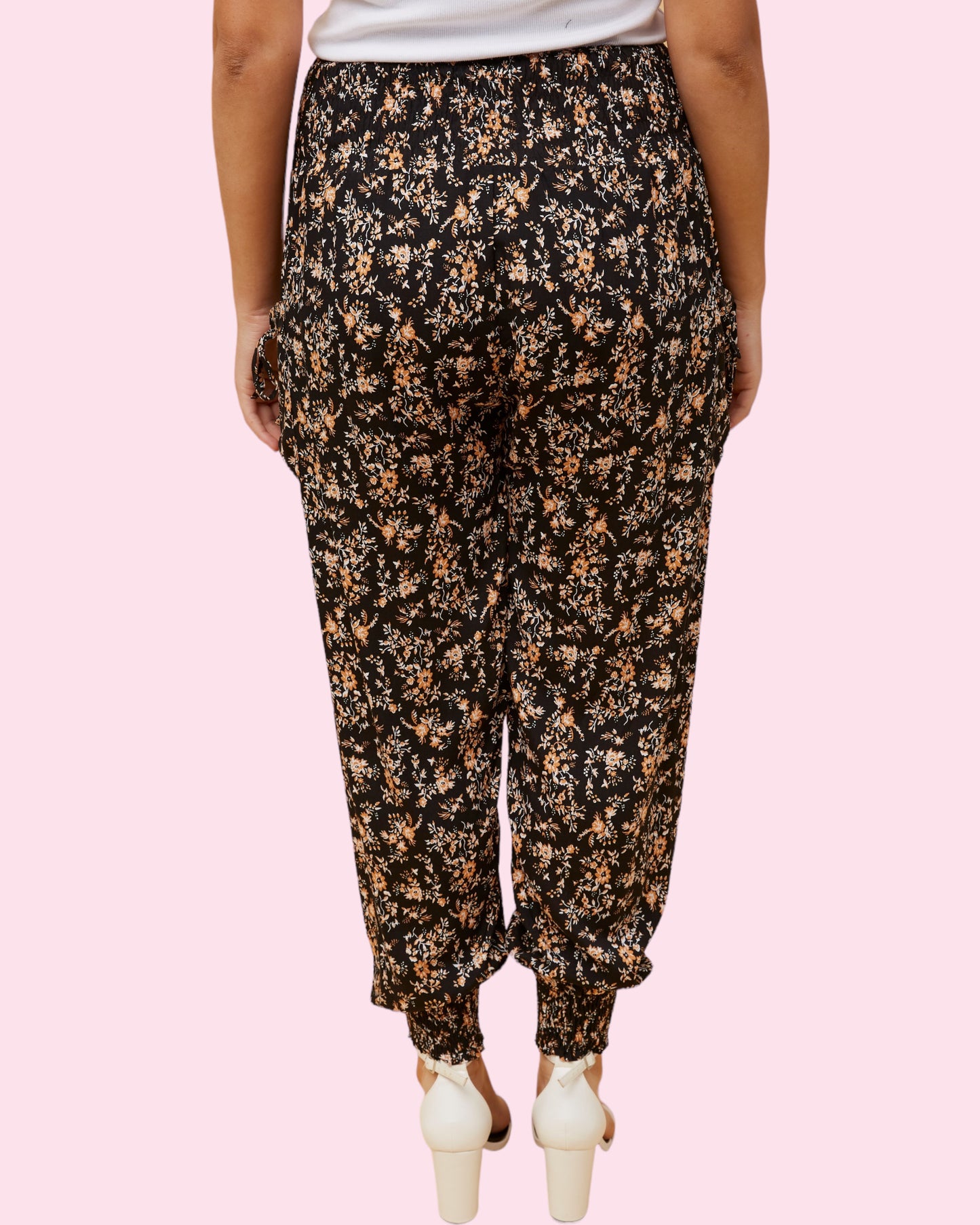 Harem Pant BLACK/BROWN PRINT