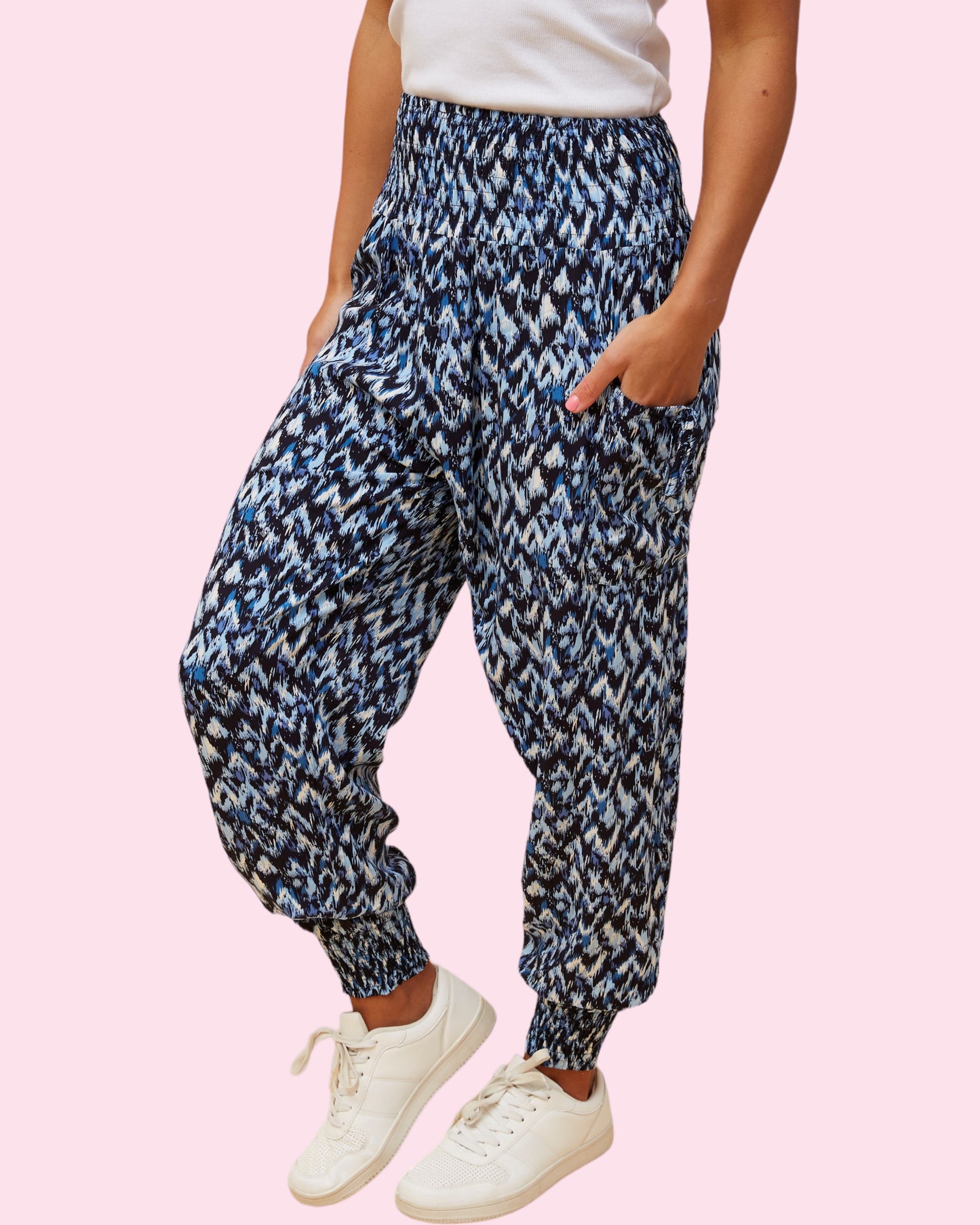 Harem Pant ABSTRACT BLUE PRINT