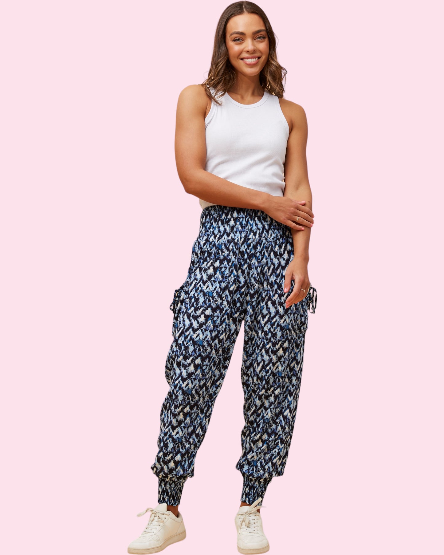 Harem Pant ABSTRACT BLUE PRINT