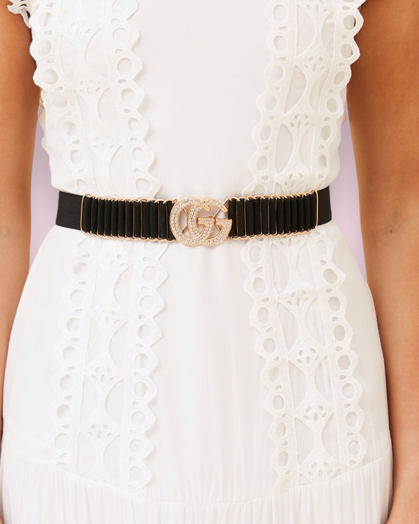 Belt W/Diamante Buckle