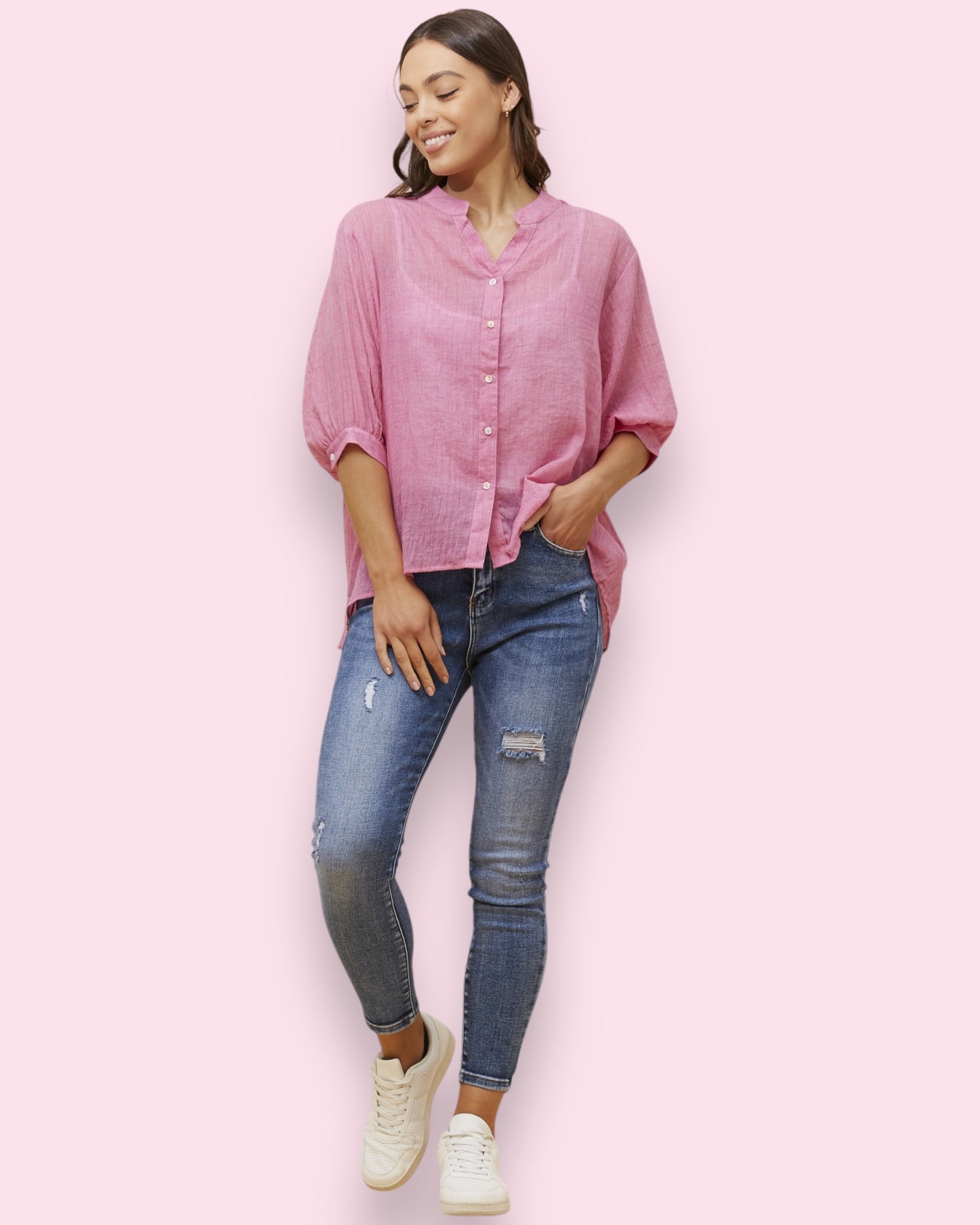 Mia Shirt - Fuchsia