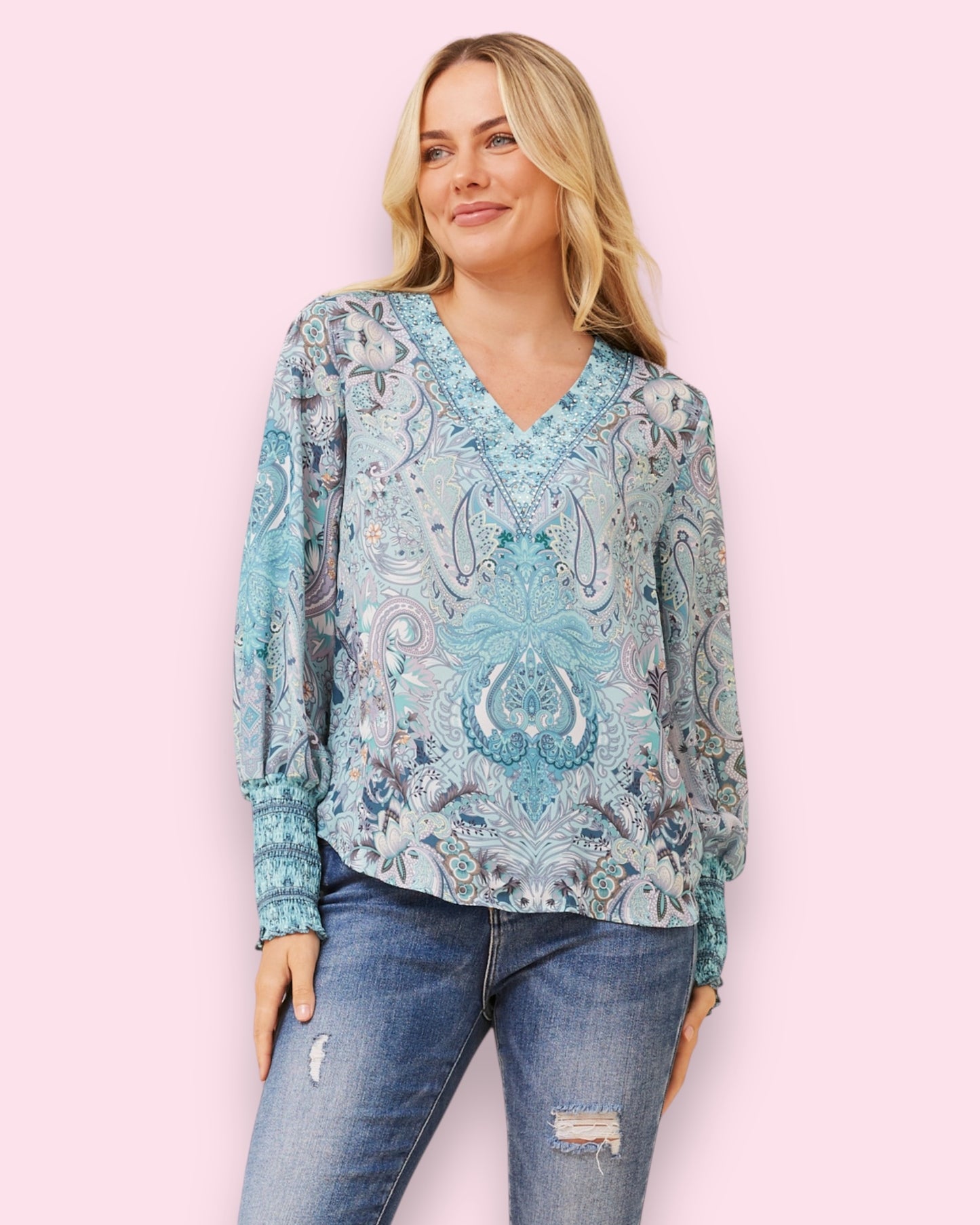 Claudia Printed Blouse