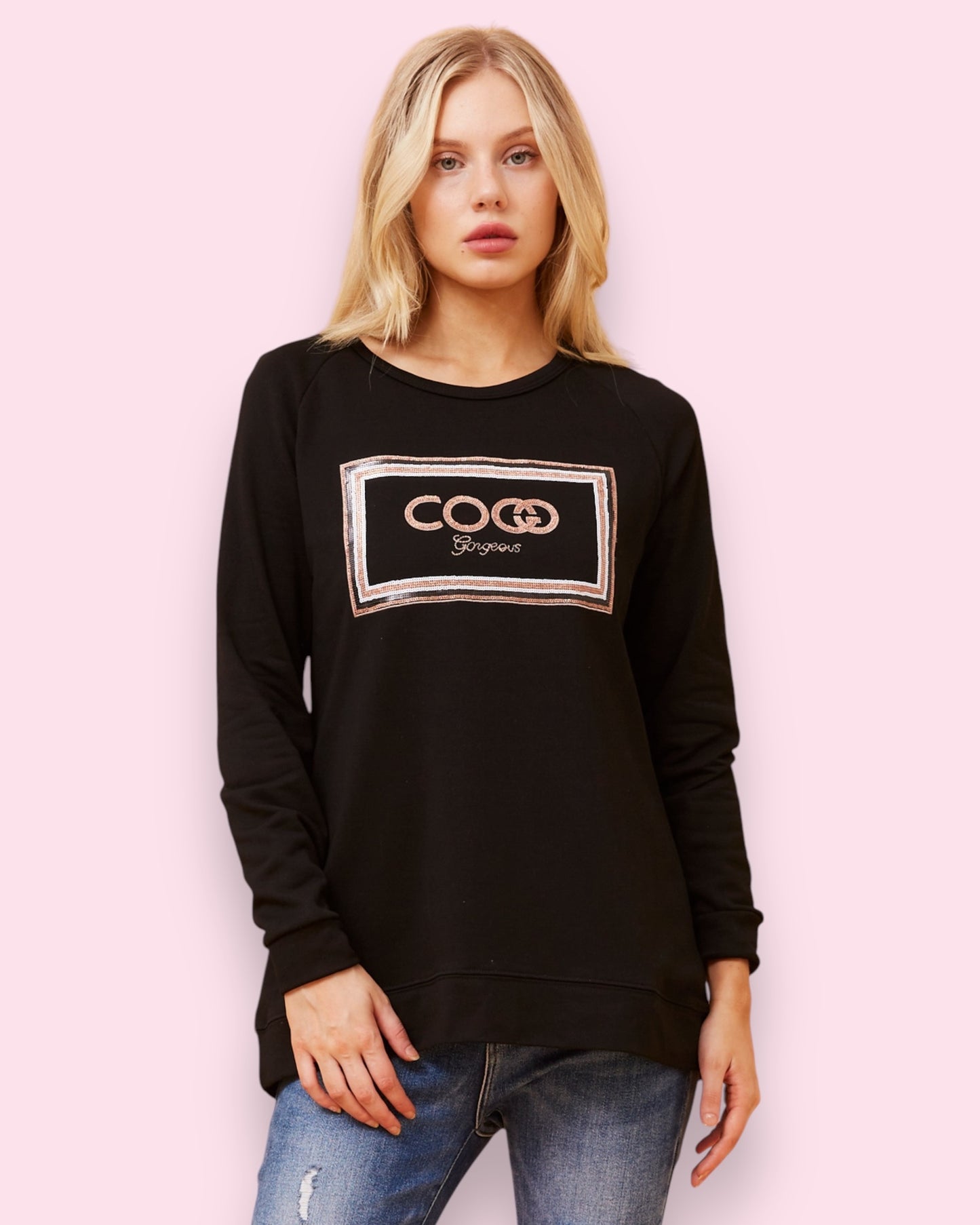 Coco Long Sleeve Tee - Black