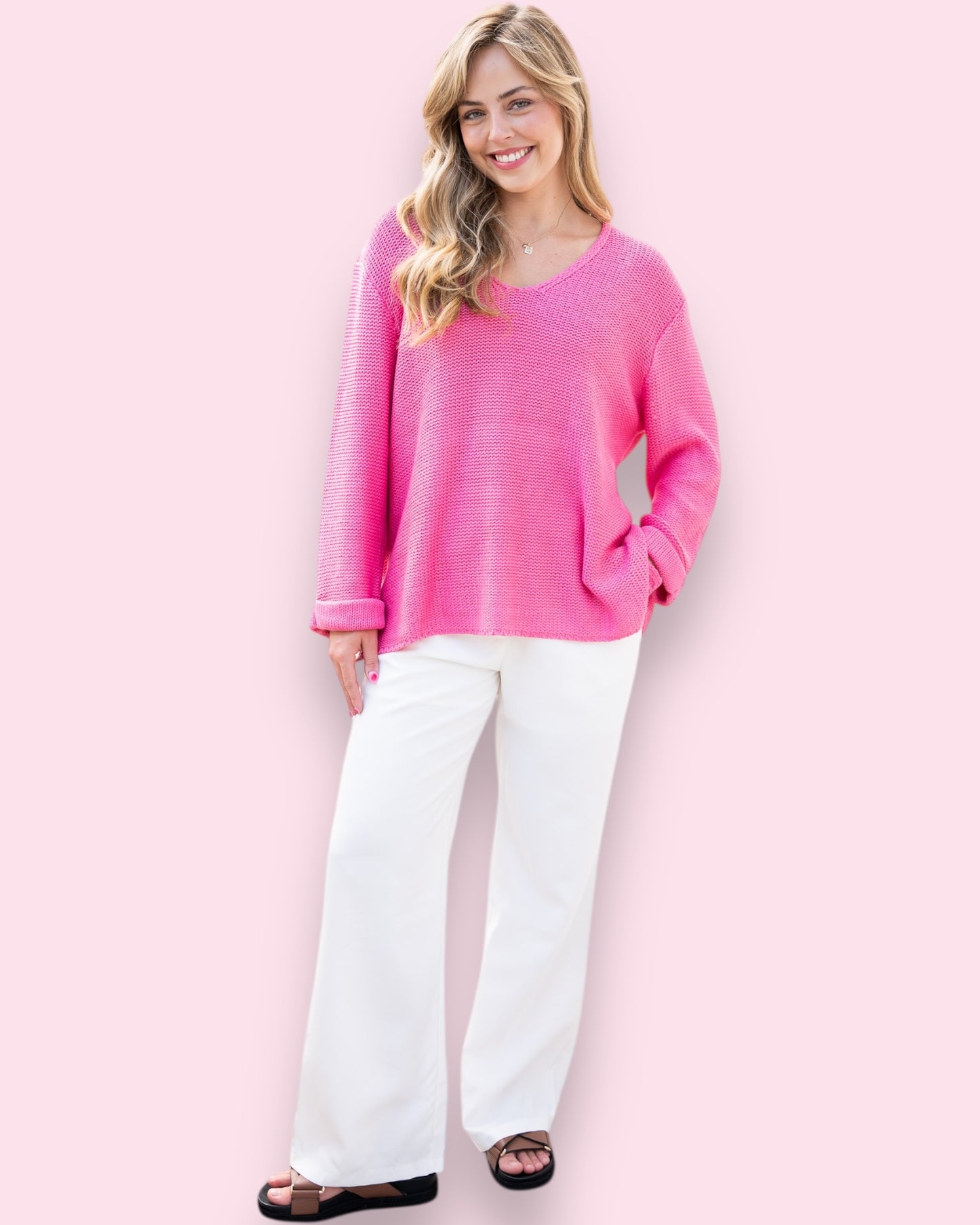 Maddie Knit - Berry Pink