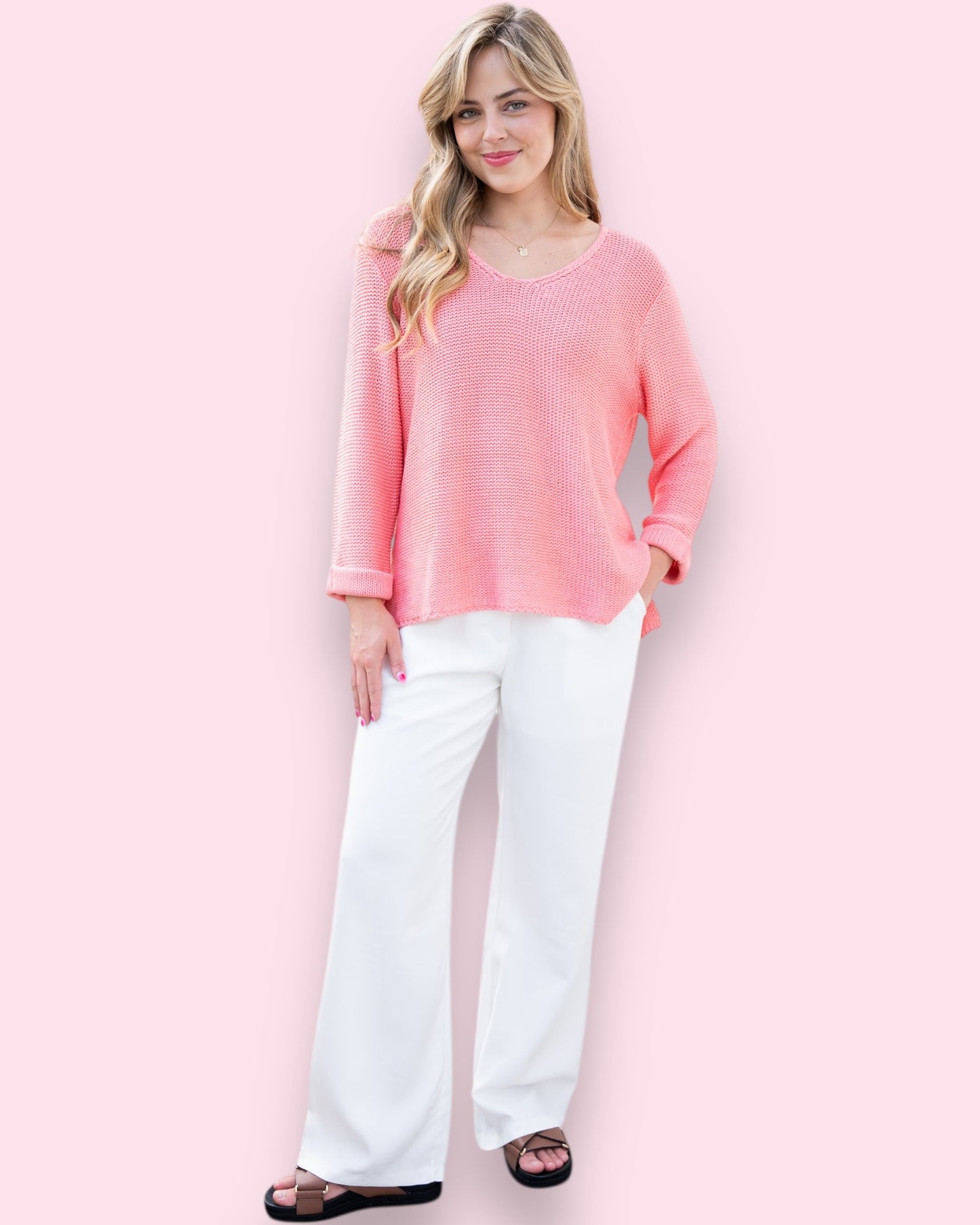 Maddie Knit - Flower Pink