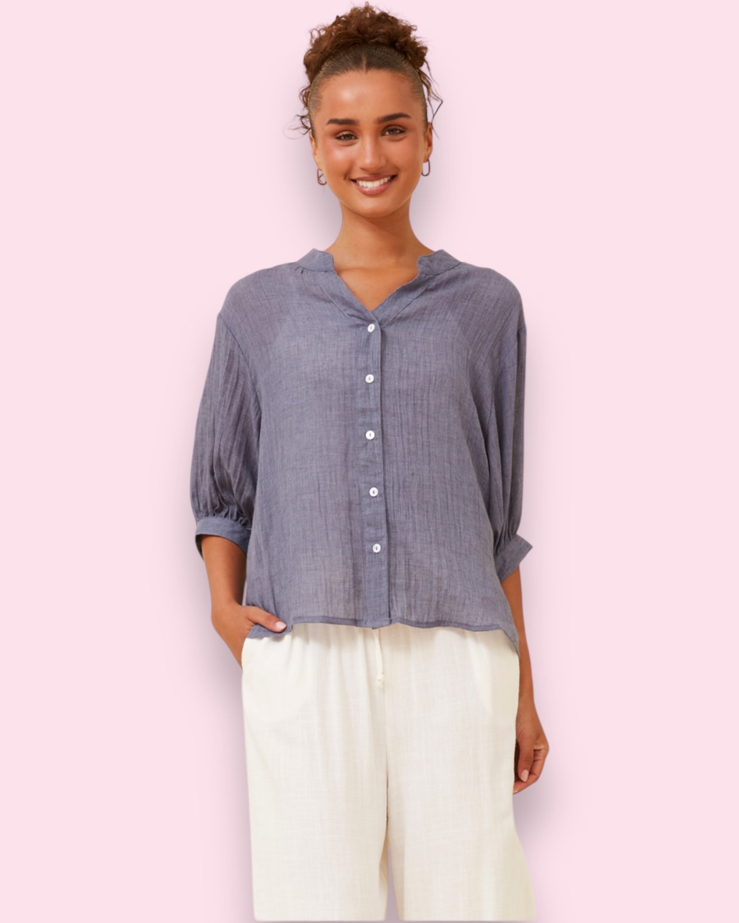 Mia Shirt - Blue Jean