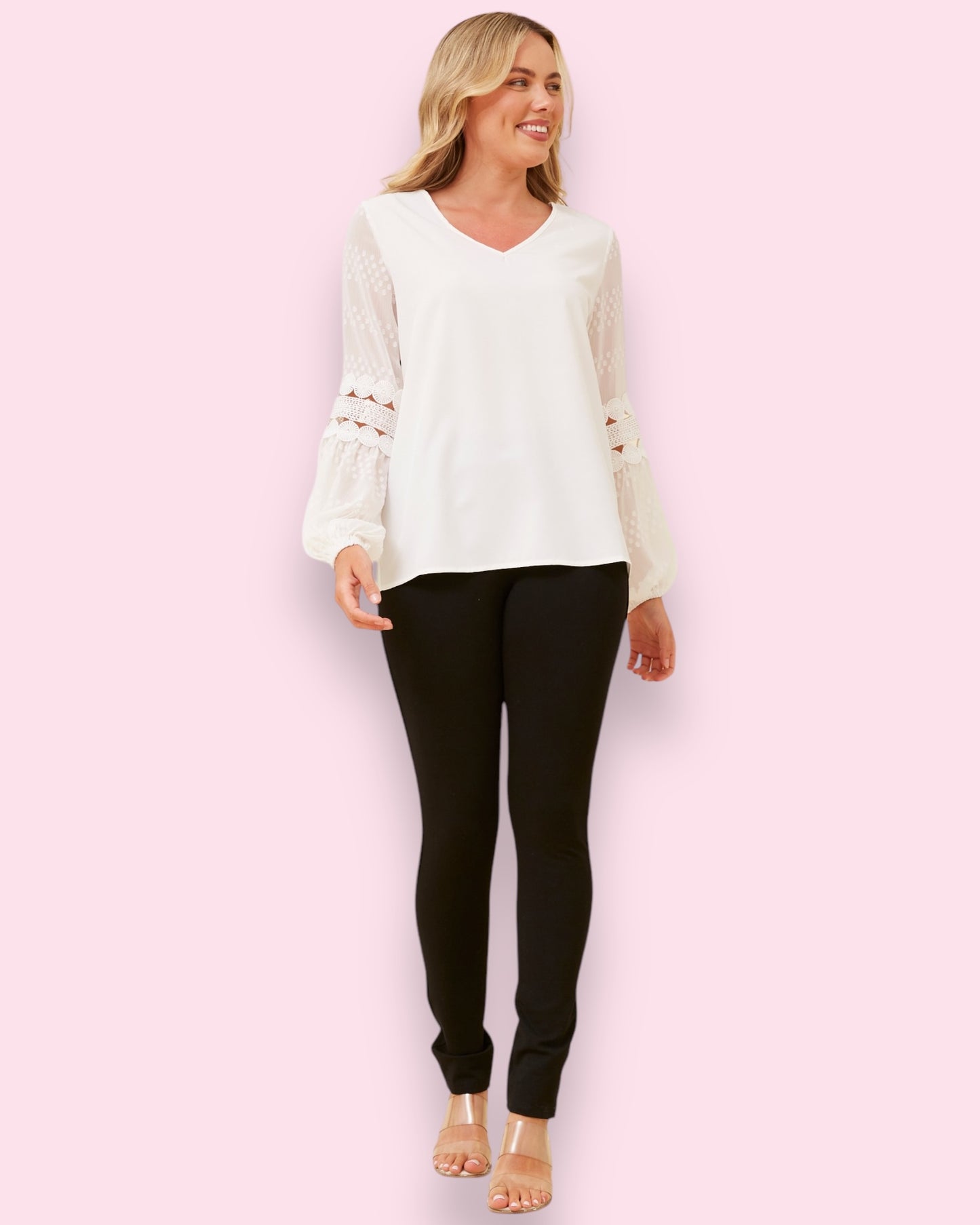 Faith Lantern Sleeve Top