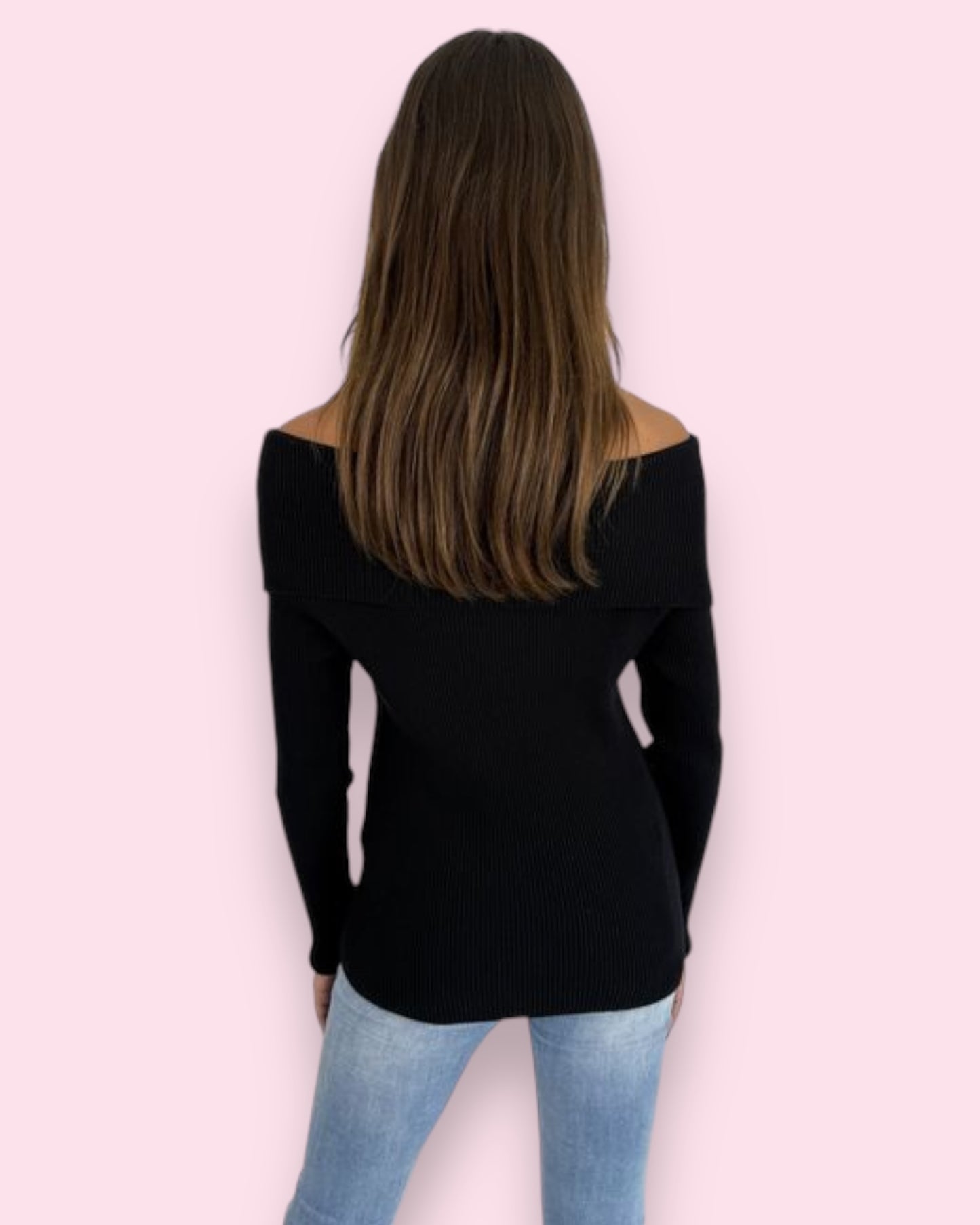 Shaelie Off Shoulder Knit - Black