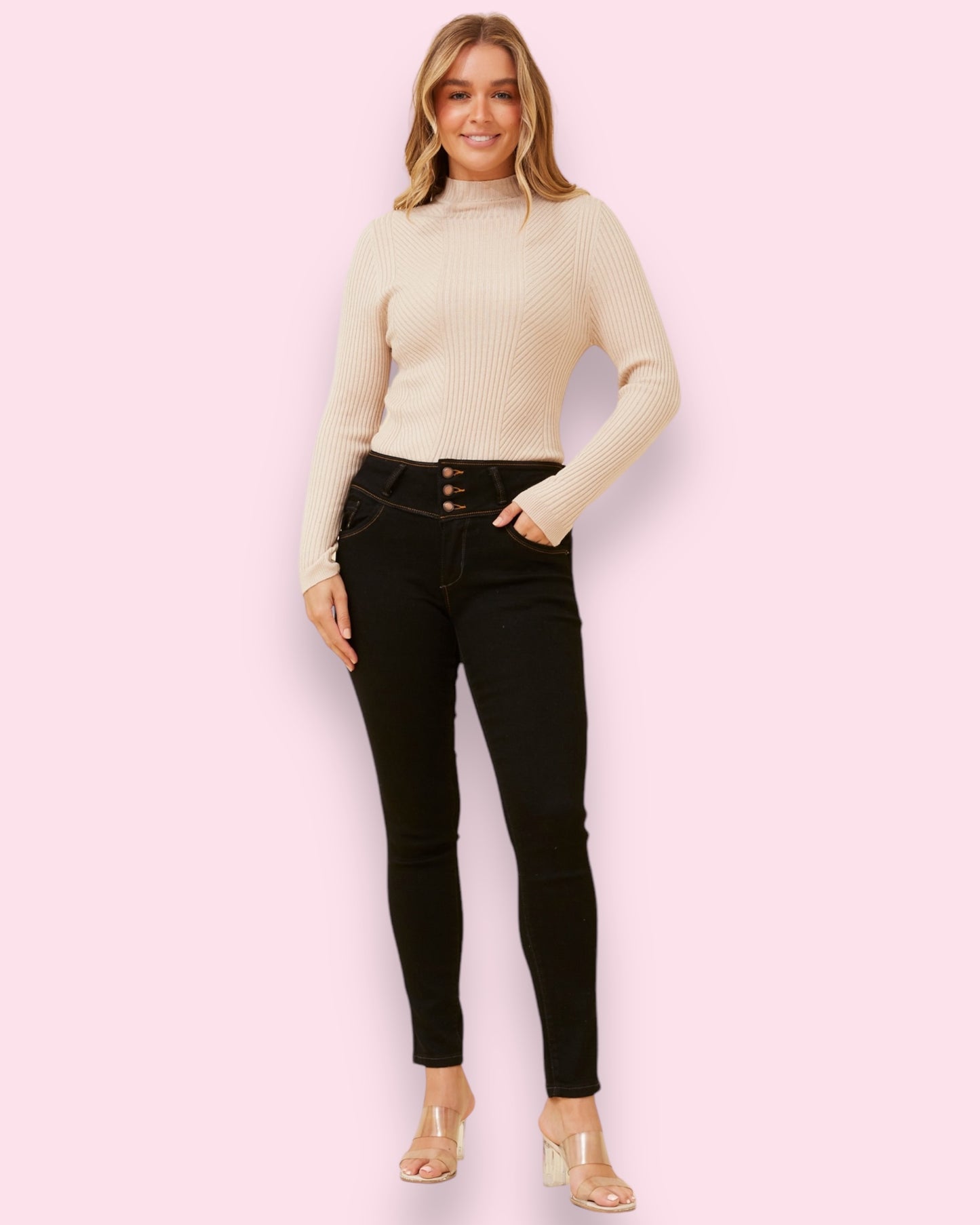Nikki Denim Pants - Black