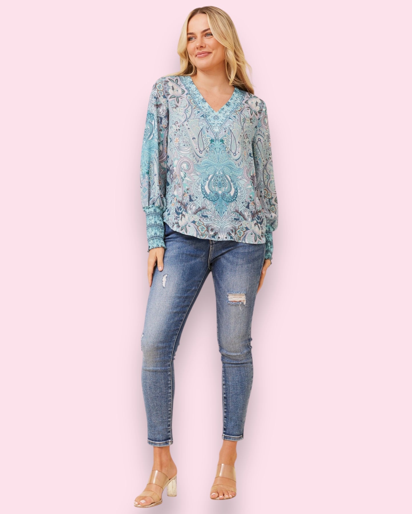 Claudia Printed Blouse