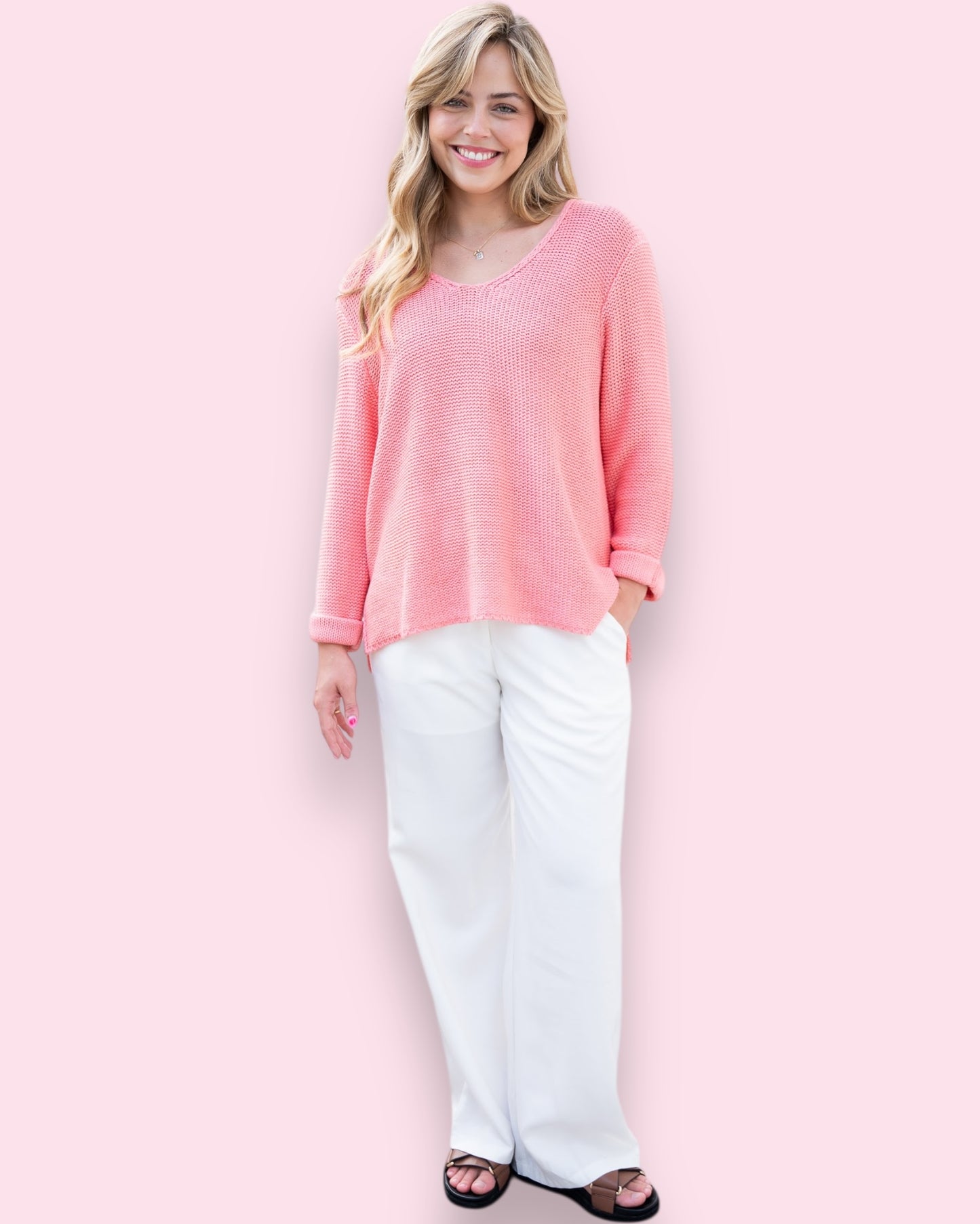 Maddie Knit - Flower Pink