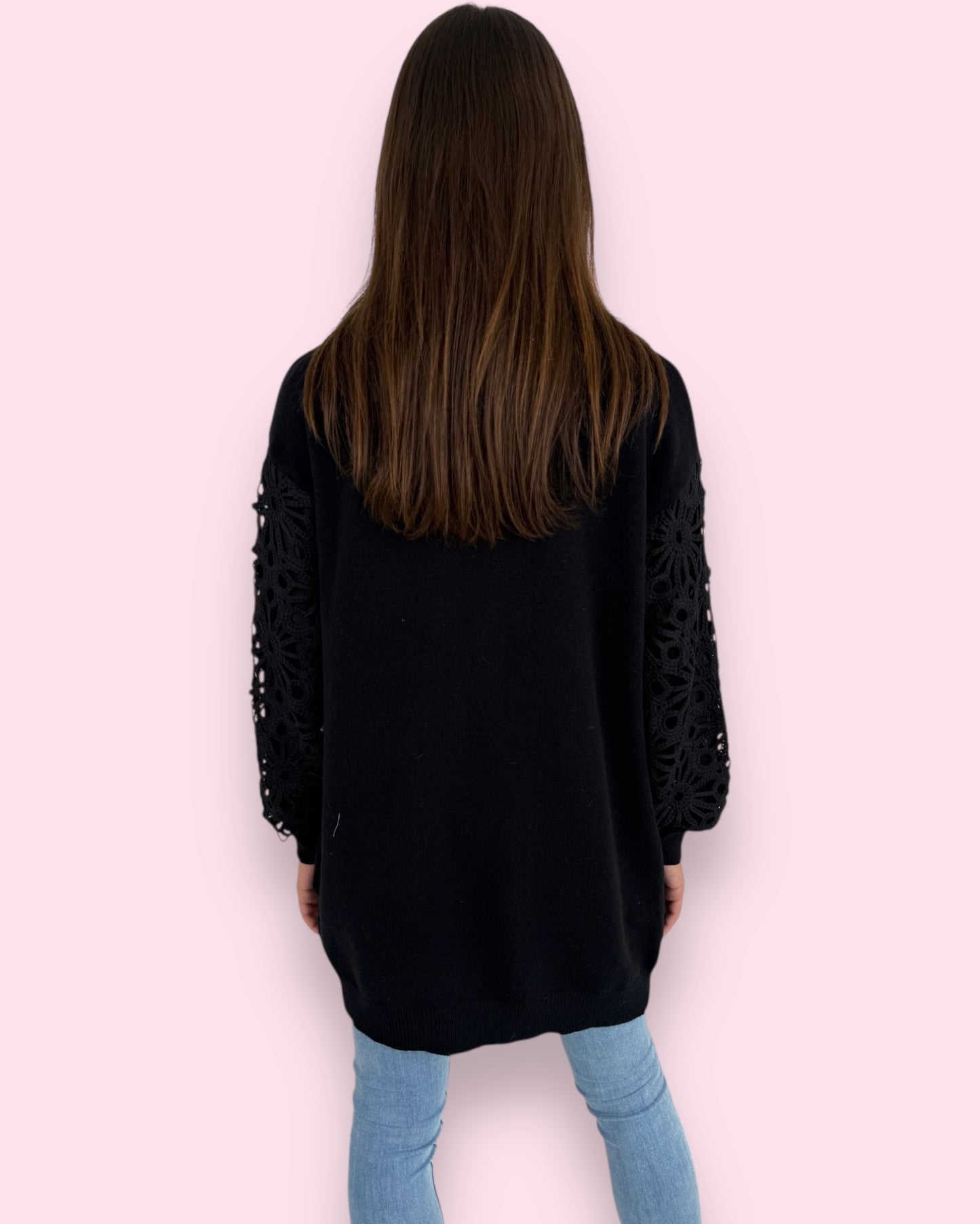 Aleena Lace Cardigan - Black
