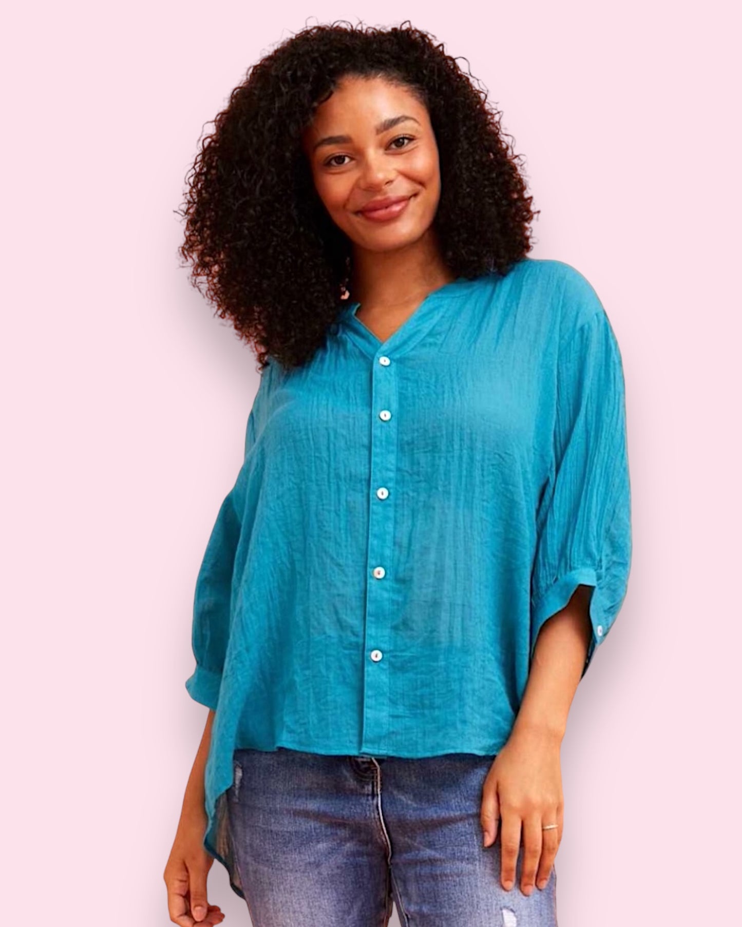 Mia Shirt - Turquoise