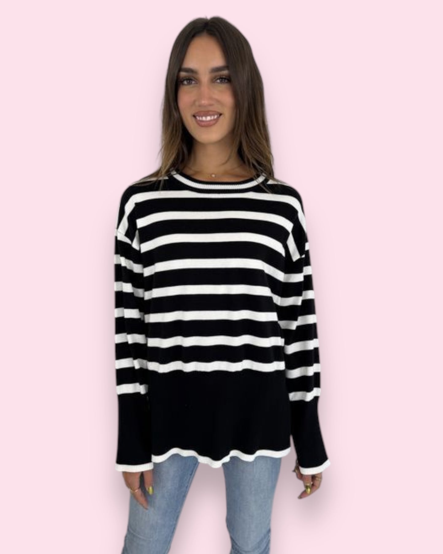 Azariah Striped Knit - Black