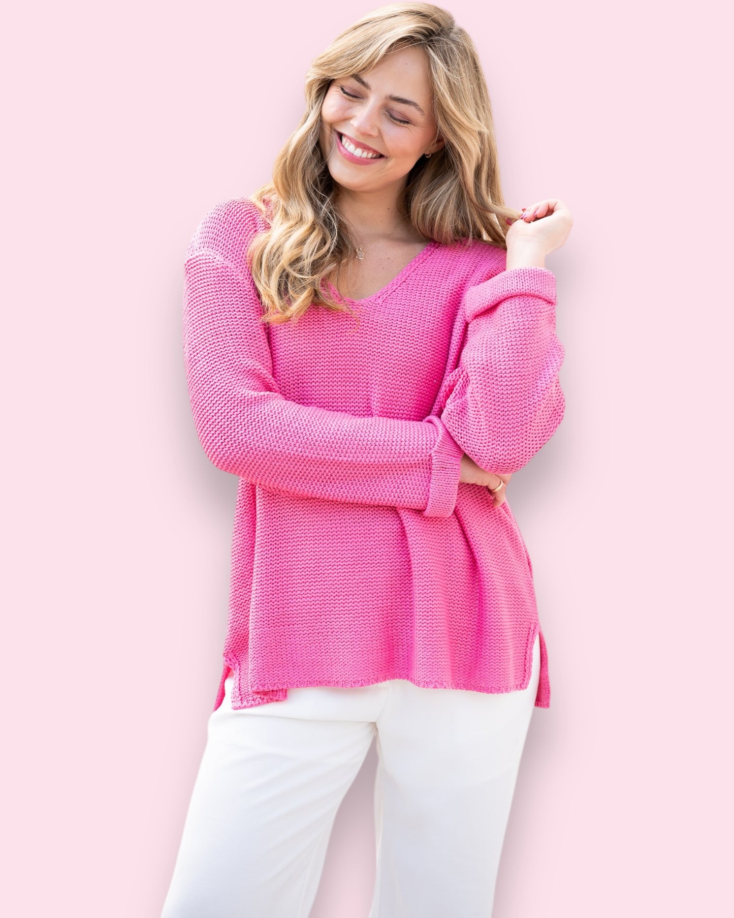 Maddie Knit - Berry Pink