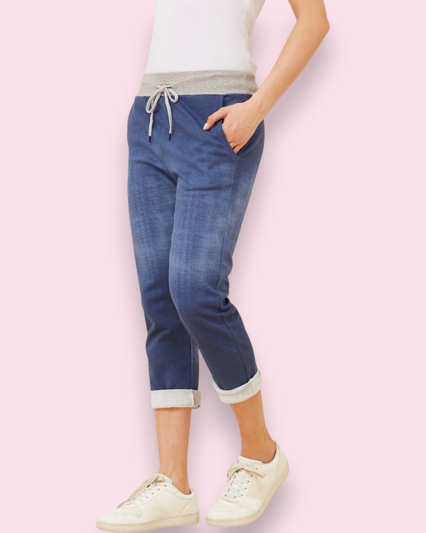 Jazzy 7/8 Pants - Plain Denim