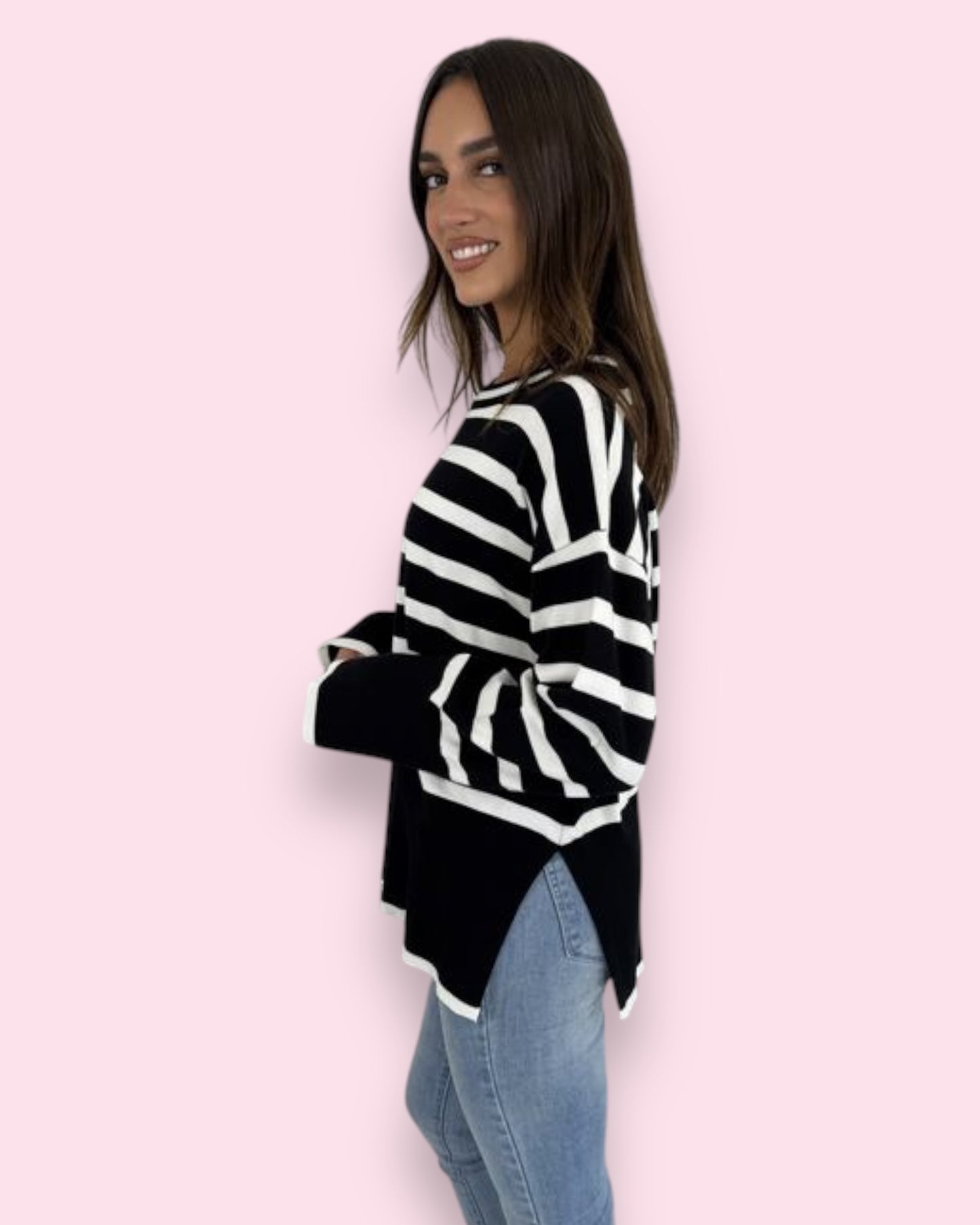 Azariah Striped Knit - Black